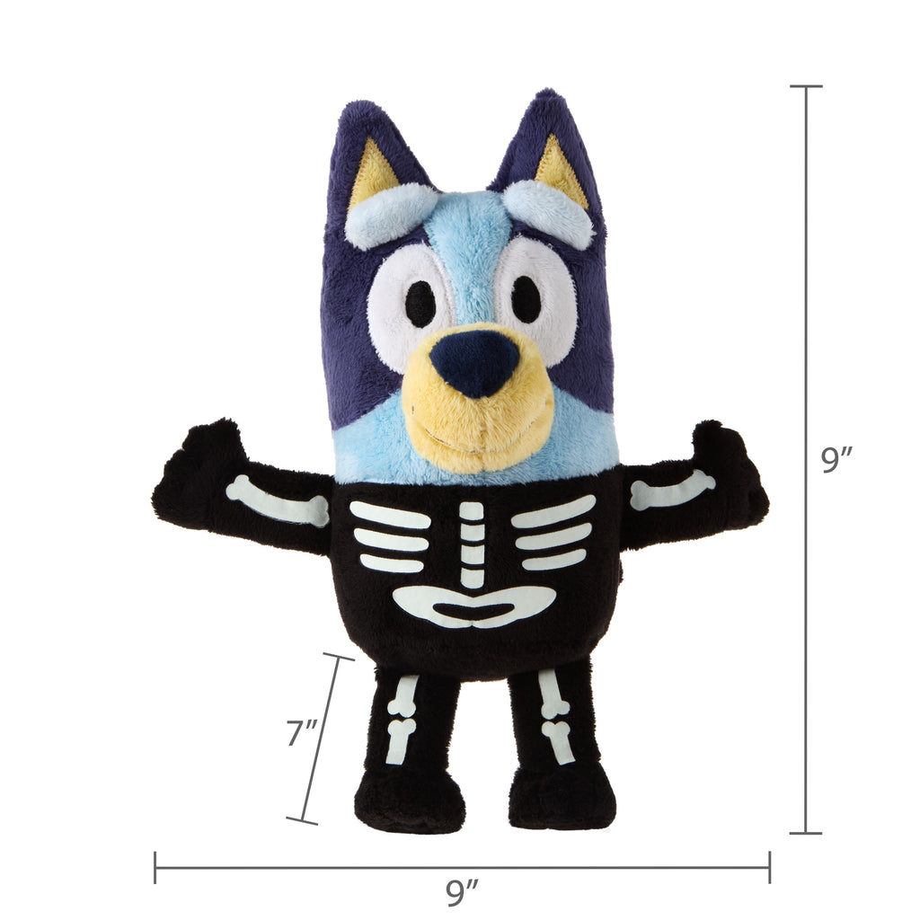 Bluey Glow-In-The-Dark Skeleton Costume Plush, 7.5" x 4.5" by Dan Dee