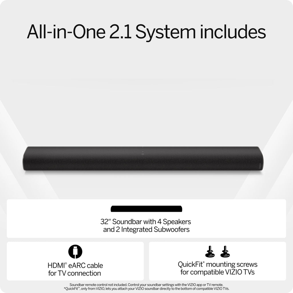 VIZIO All-in-One 2.1 Soundbar SE With Dolby Atmos, DTS:X, Bluetooth SV210Y-0808