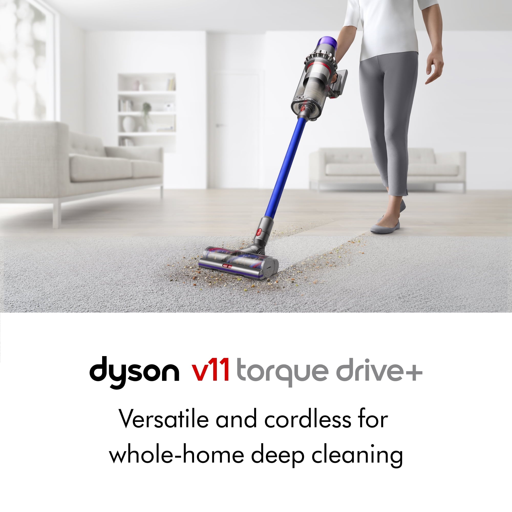 Restored Premium Dyson V11 Torque Drive+ Cordless Vacuum | Iron/Blue (Refurbished)