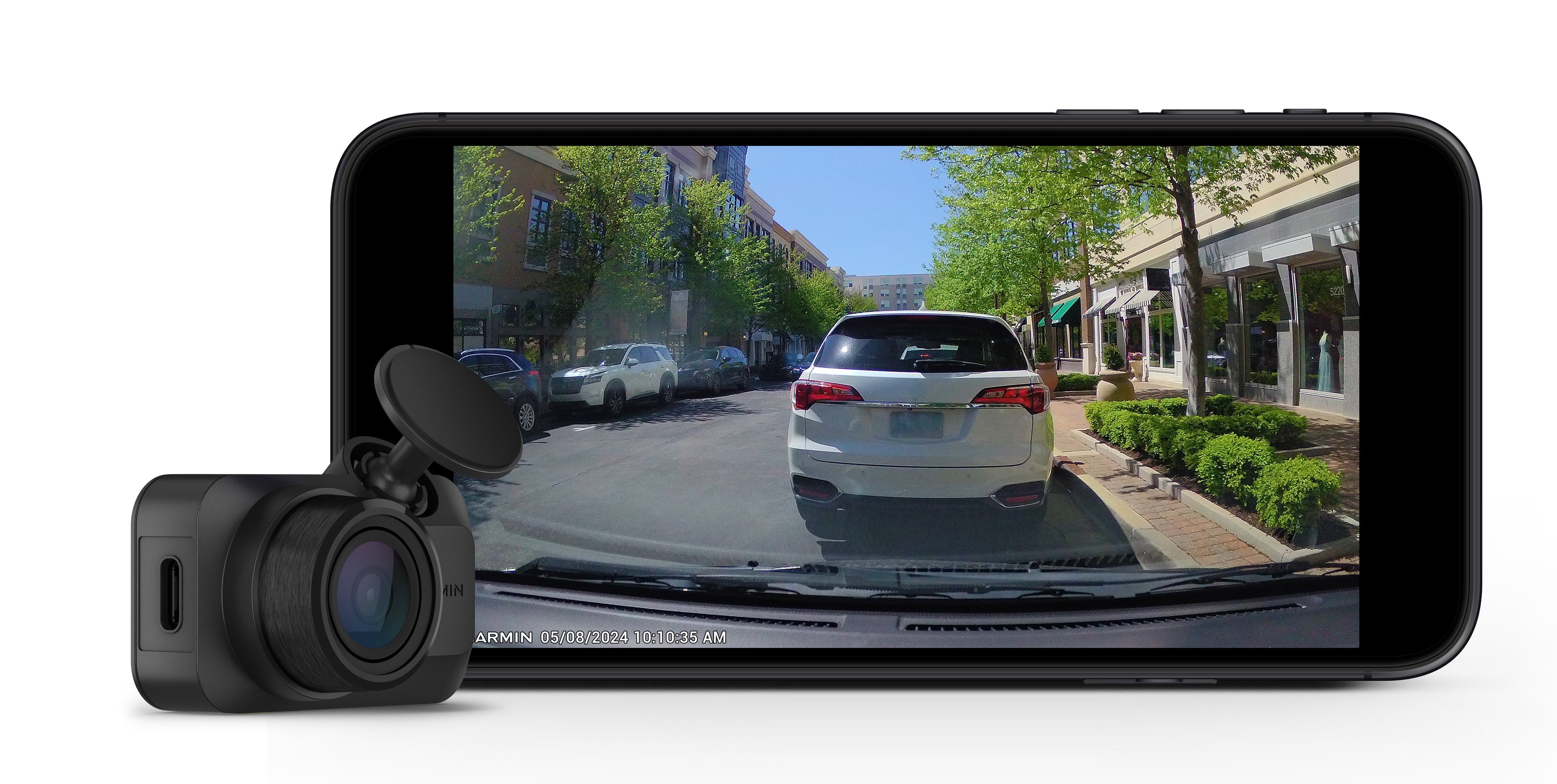 Garmin Dash Cam™ Mini 3, Ultracompact 1080p HD Dash Cam with a 140-degree Field of View, Built In Clarity™ Polarizer, Voice Controlled, Automatic Recording