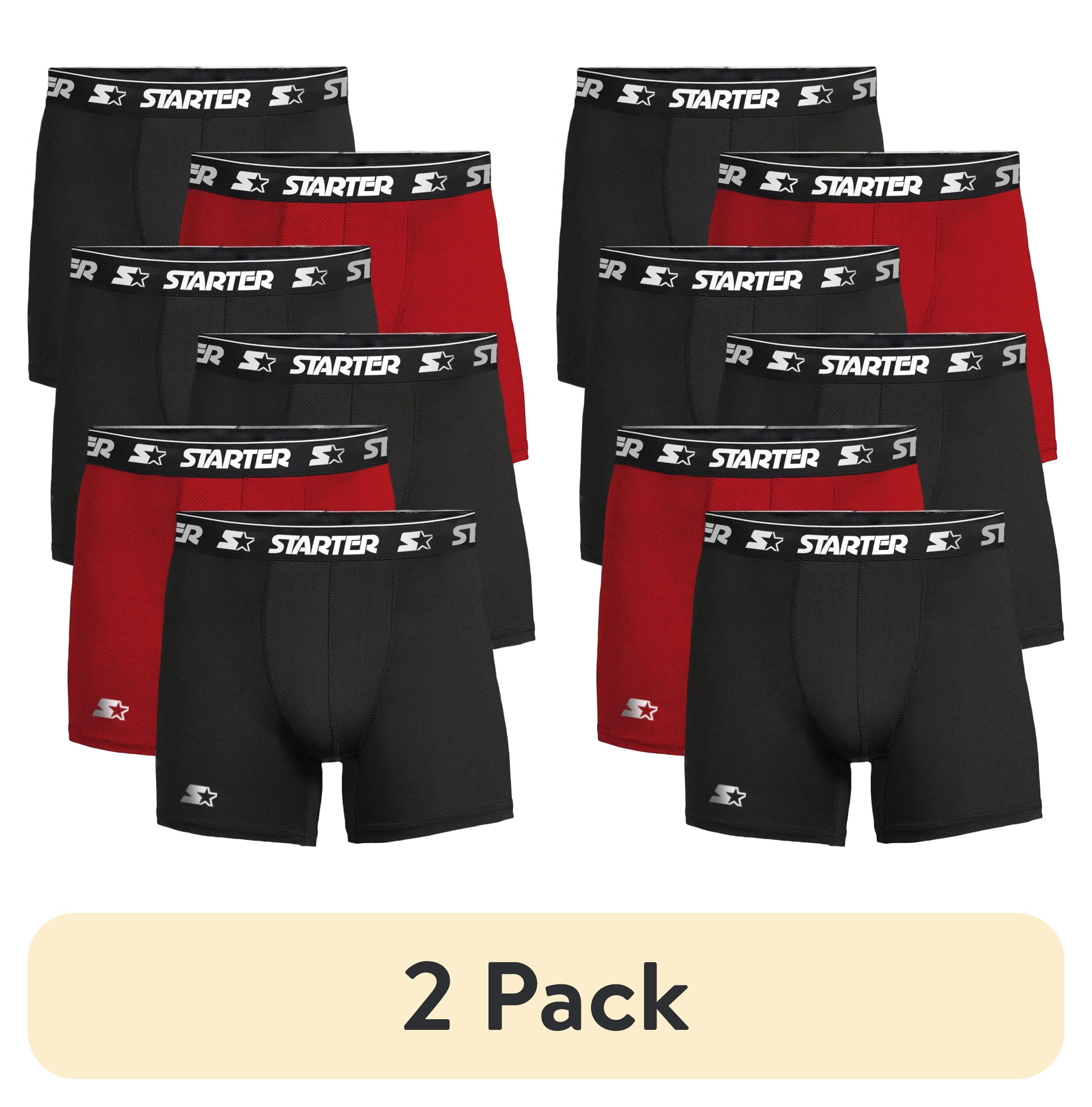 Starter Men's and Big Men’s Stretch Cotton Boxer Briefs, 6-Pack, Sizes S-5X