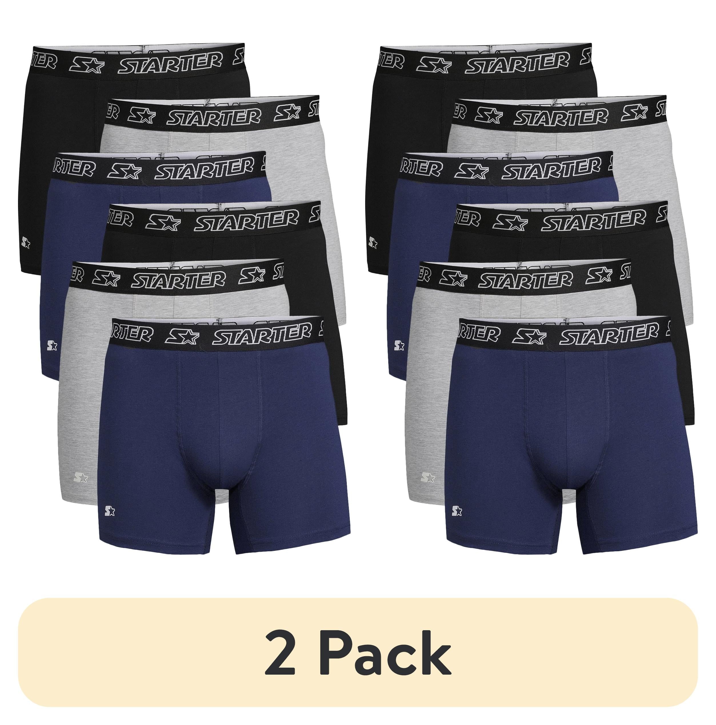 Starter Men's and Big Men’s Stretch Cotton Boxer Briefs, 6-Pack, Sizes S-5X