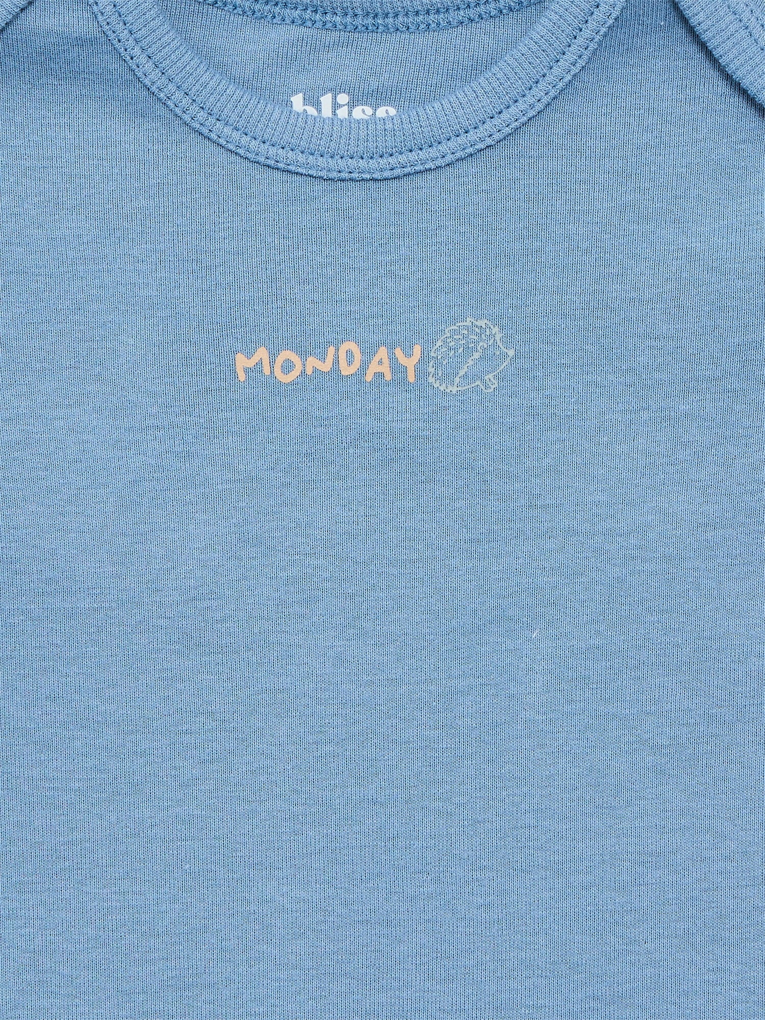 Bliss by Garanimals Baby Boys or Girls Cotton Days of the Week Bodysuits Set, 7-Piece, Sizes 0M-18M