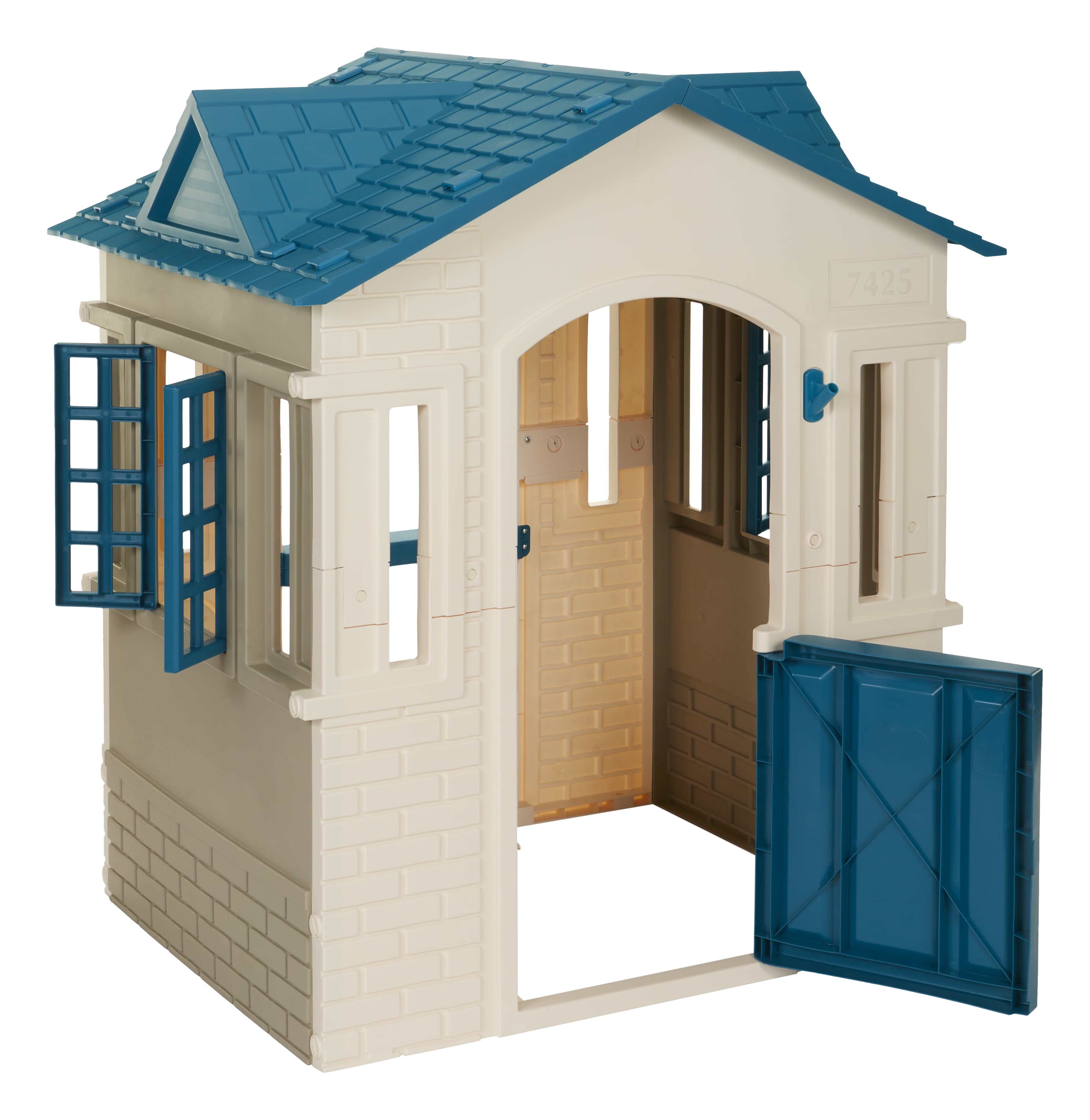 Little Tikes Cape Cottage Pretend Playhouse with Working Door, Toddlers Ages 2+, Blue