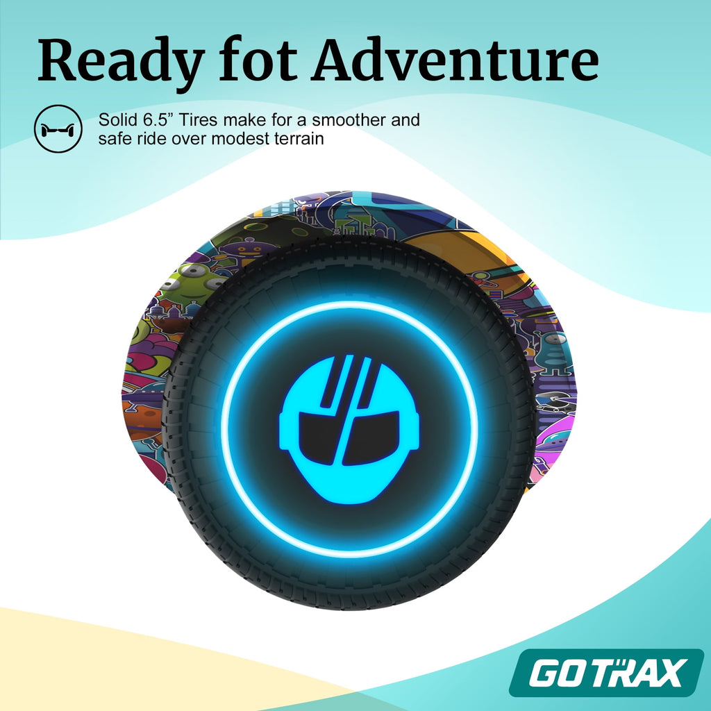 Gotrax Edge Hoverboard for Kids Adults, 6.5" Tires 6.2mph & 2.5 Miles Self Balancing Scooter, Galaxy