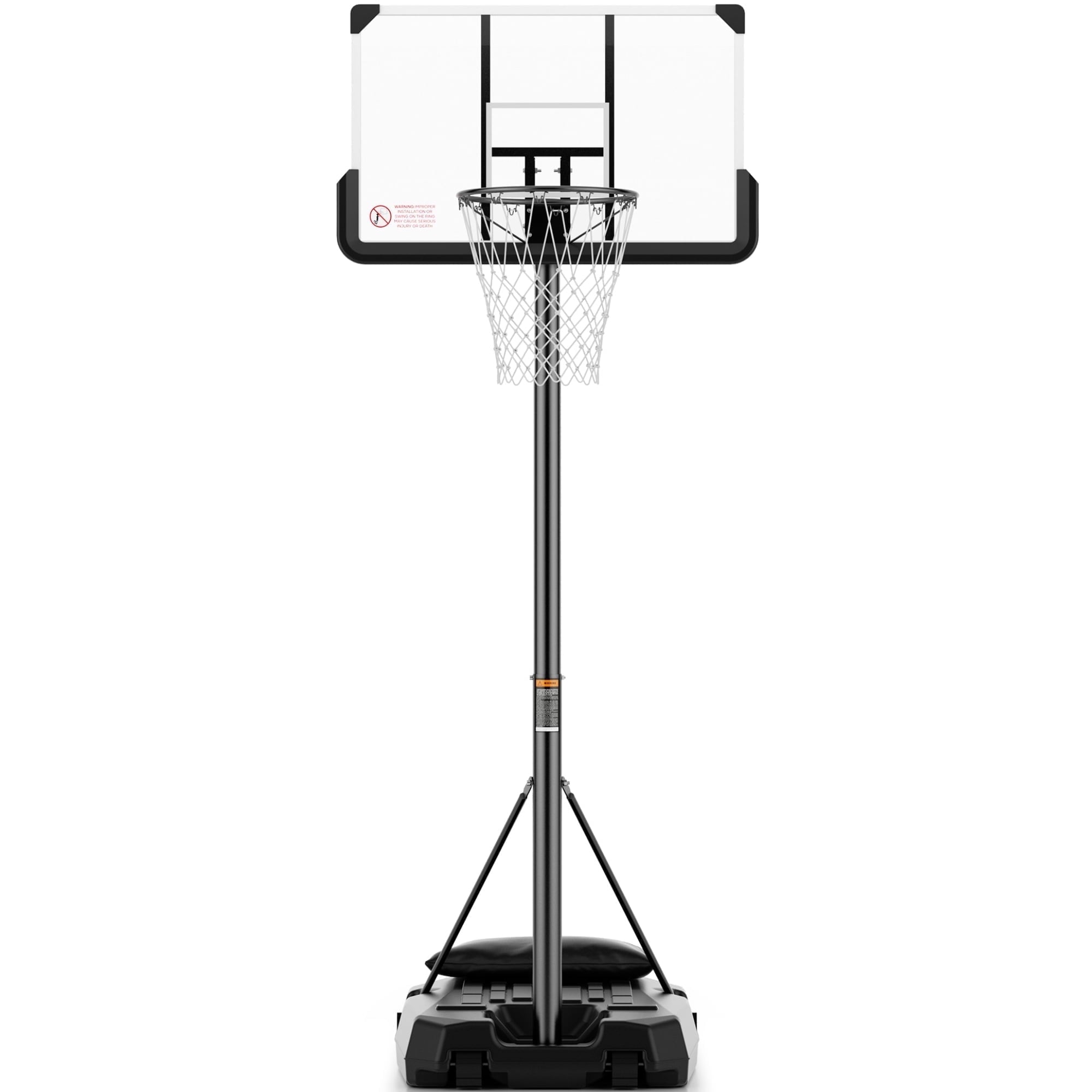 MaxKare 44In Basketball Hoop 7.5 ft to 10 ft Height Upgrade Large Base Portable Basketball Goal System with Quick Adjustment for Full Range of Players Indoor Outdoor Use