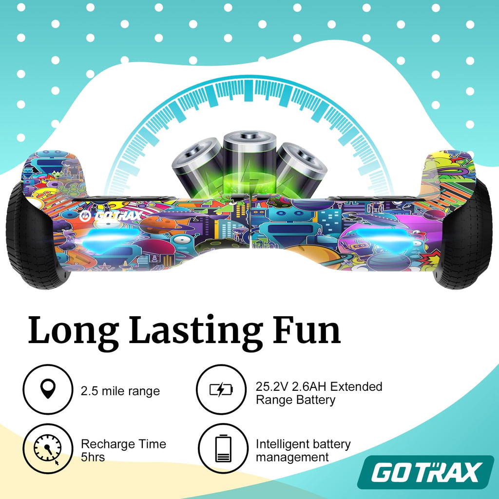Gotrax Edge Hoverboard for Kids Adults, 6.5" Tires 6.2mph & 2.5 Miles Self Balancing Scooter, Galaxy