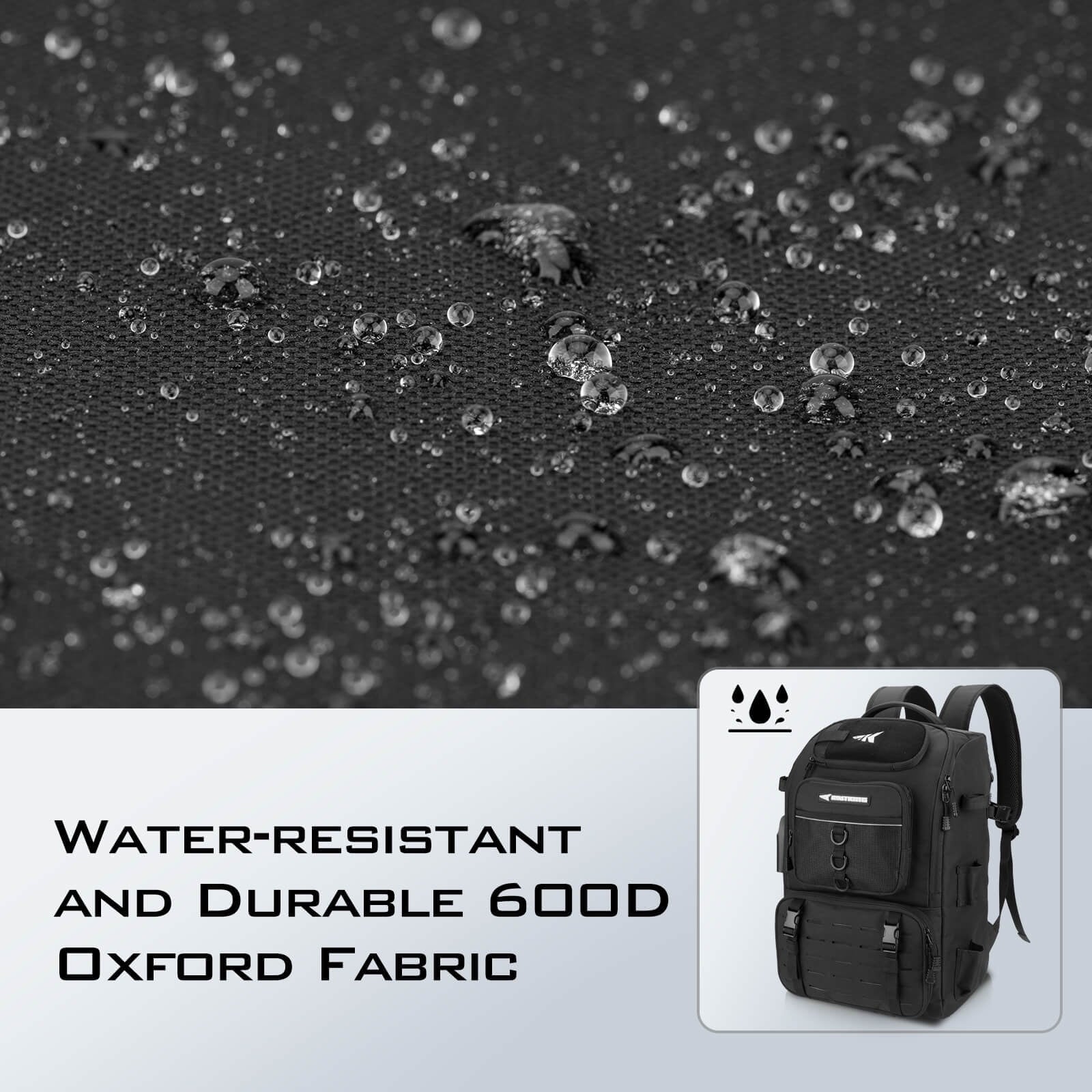 KastKing Fishing Tackle Backpack with Rod Holders 4 Tackle Boxes,Fishing Bag Storage Fishing Gear and Equipment-Black