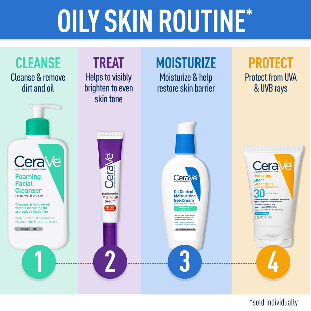 CeraVe Foaming Facial Cleanser for Normal to Oily Skin, 8 fl oz