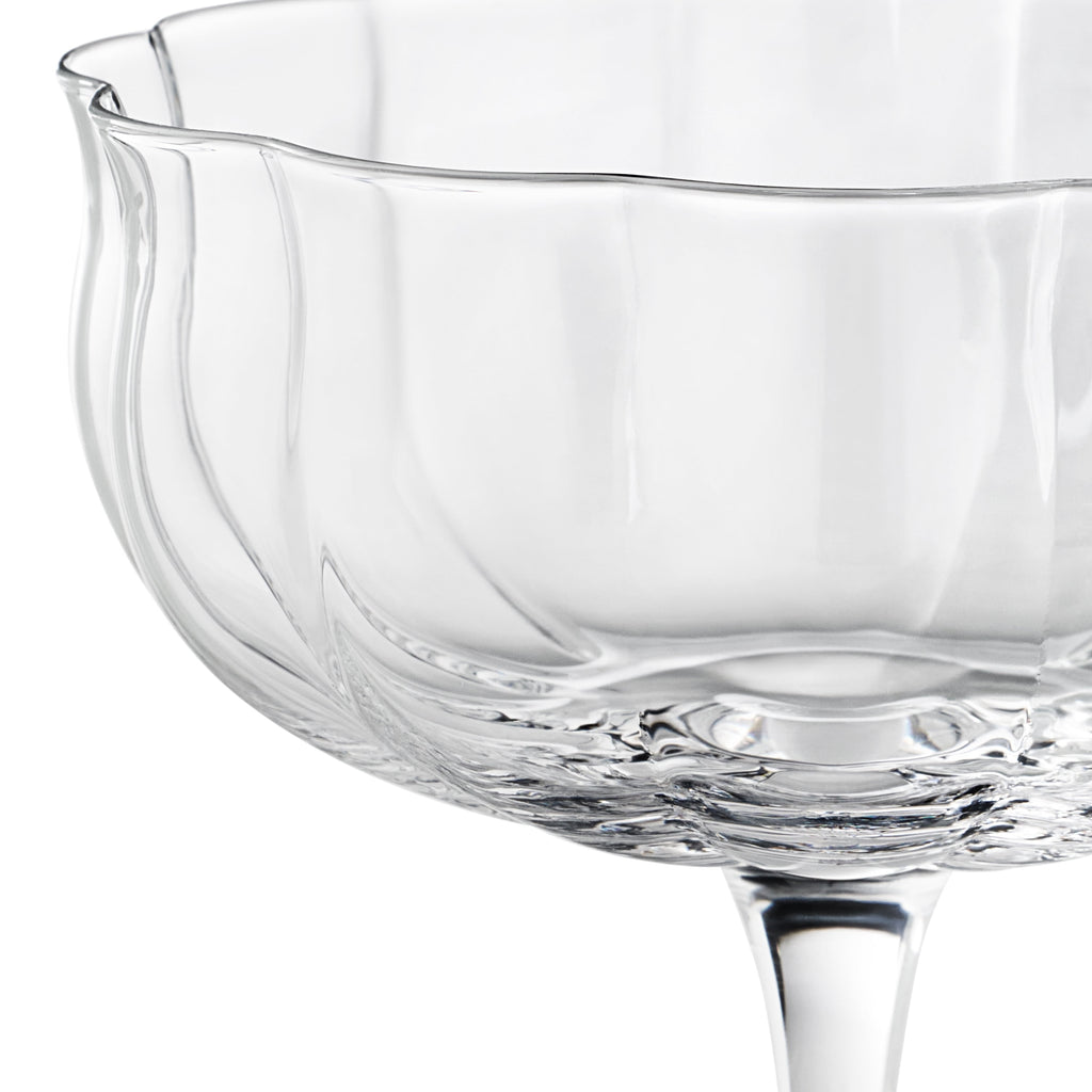The Pioneer Woman Colette 8-Ounce Scalloped Cocktail Glasses, Clear, Set of 4