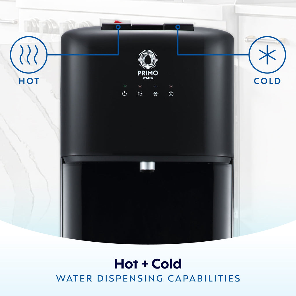 Primo Water® Black Bottom Load Classic Hot and Cold  2 Temp Water Dispenser with High Dispensing Area
