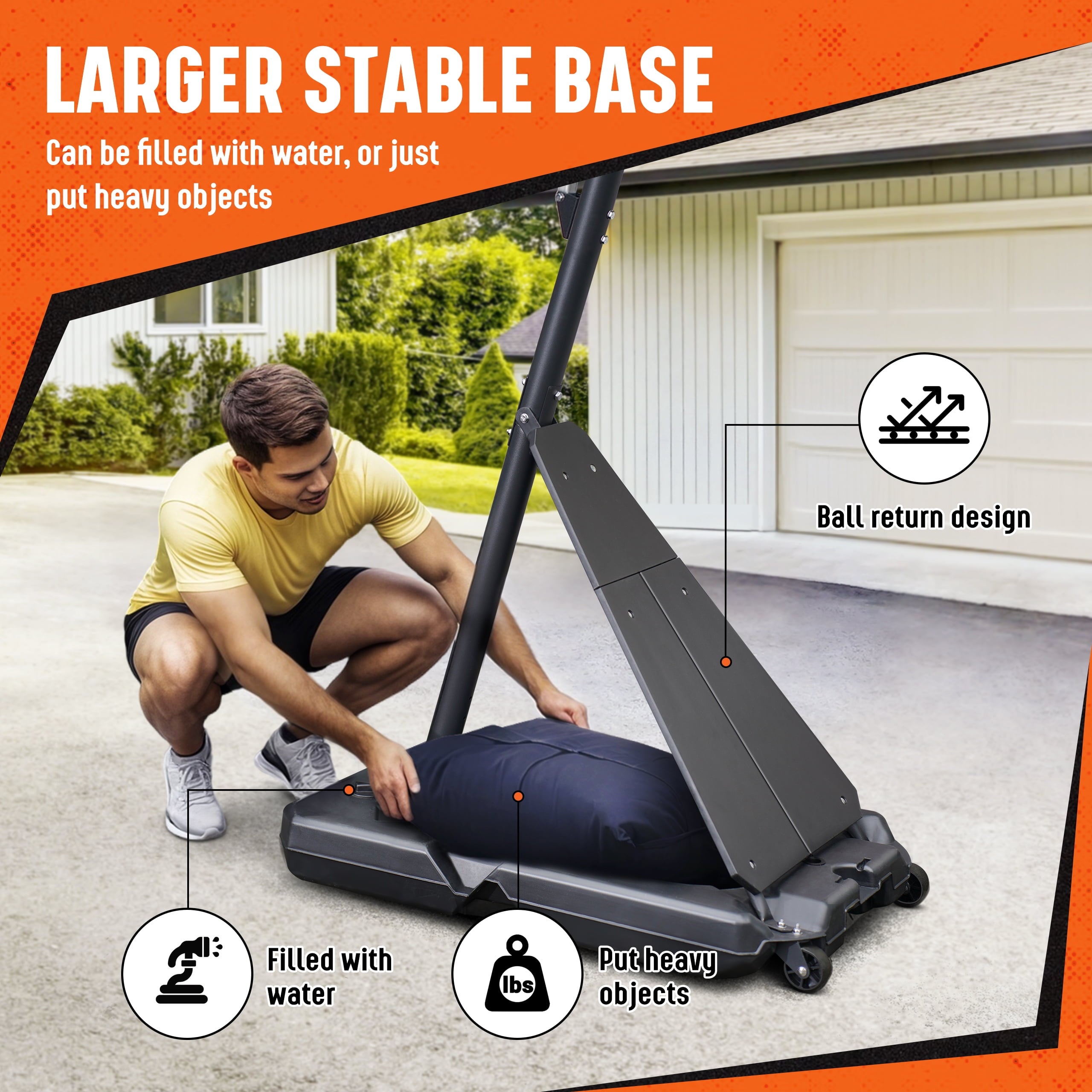 SERAY Basketball Hoop with 4.9-10 feet Height Adjustable for Kids/Adults, Portable Basketball Goal with 44 inch Backboard and 2 Wheels for Outdoor/Indoor Sports