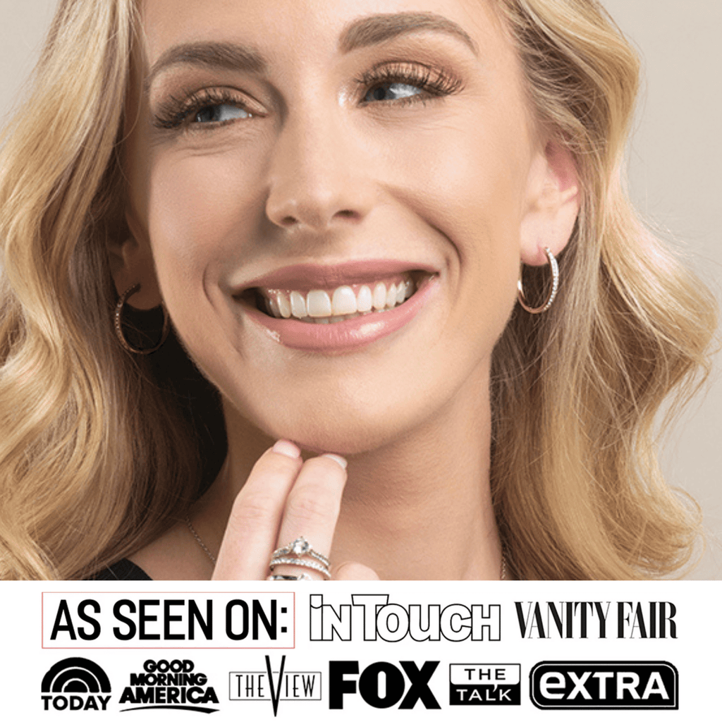 Cate & Chloe Bianca 18k White Gold Plated 25mm Hoop Earrings with Swarovski Crystals for Women