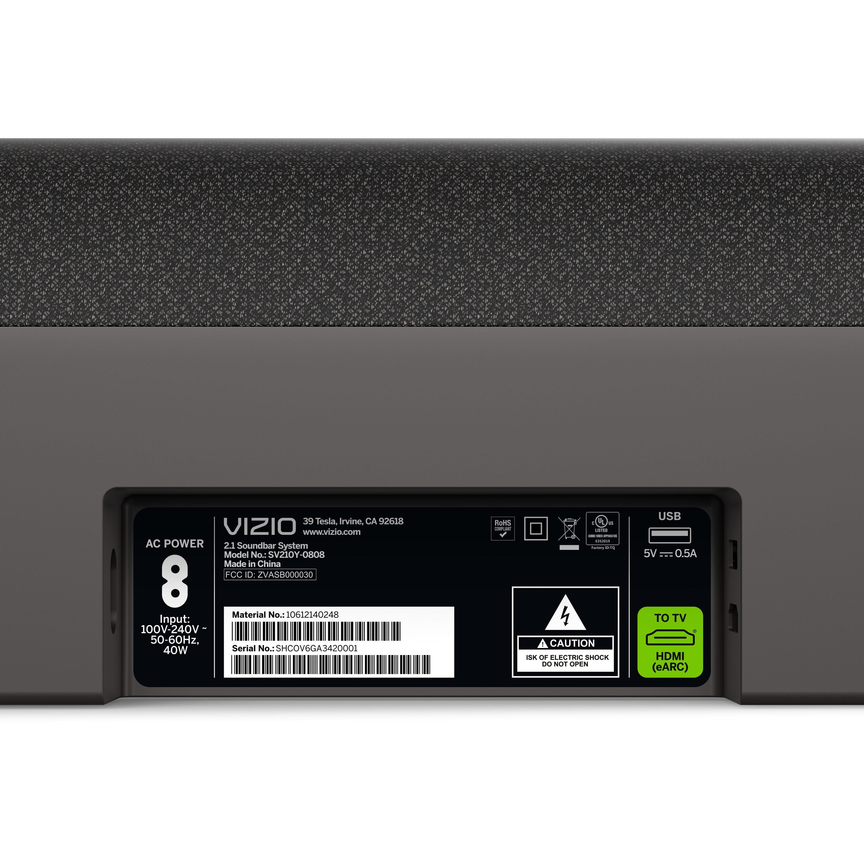 VIZIO All-in-One 2.1 Soundbar SE With Dolby Atmos, DTS:X, Bluetooth SV210Y-0808