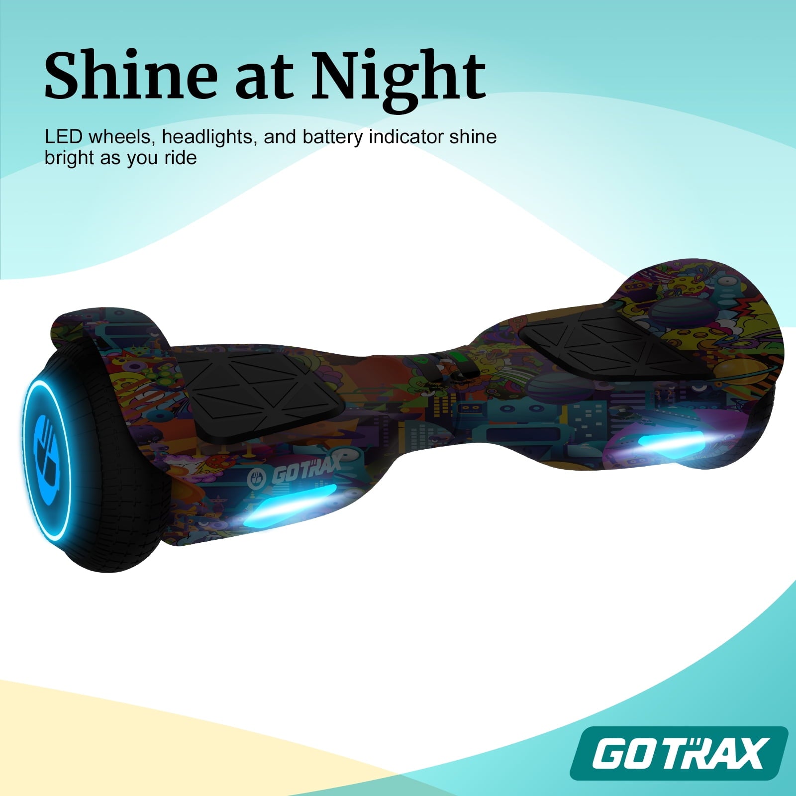 Gotrax Edge Hoverboard for Kids Adults, 6.5" Tires 6.2mph & 2.5 Miles Self Balancing Scooter, Galaxy