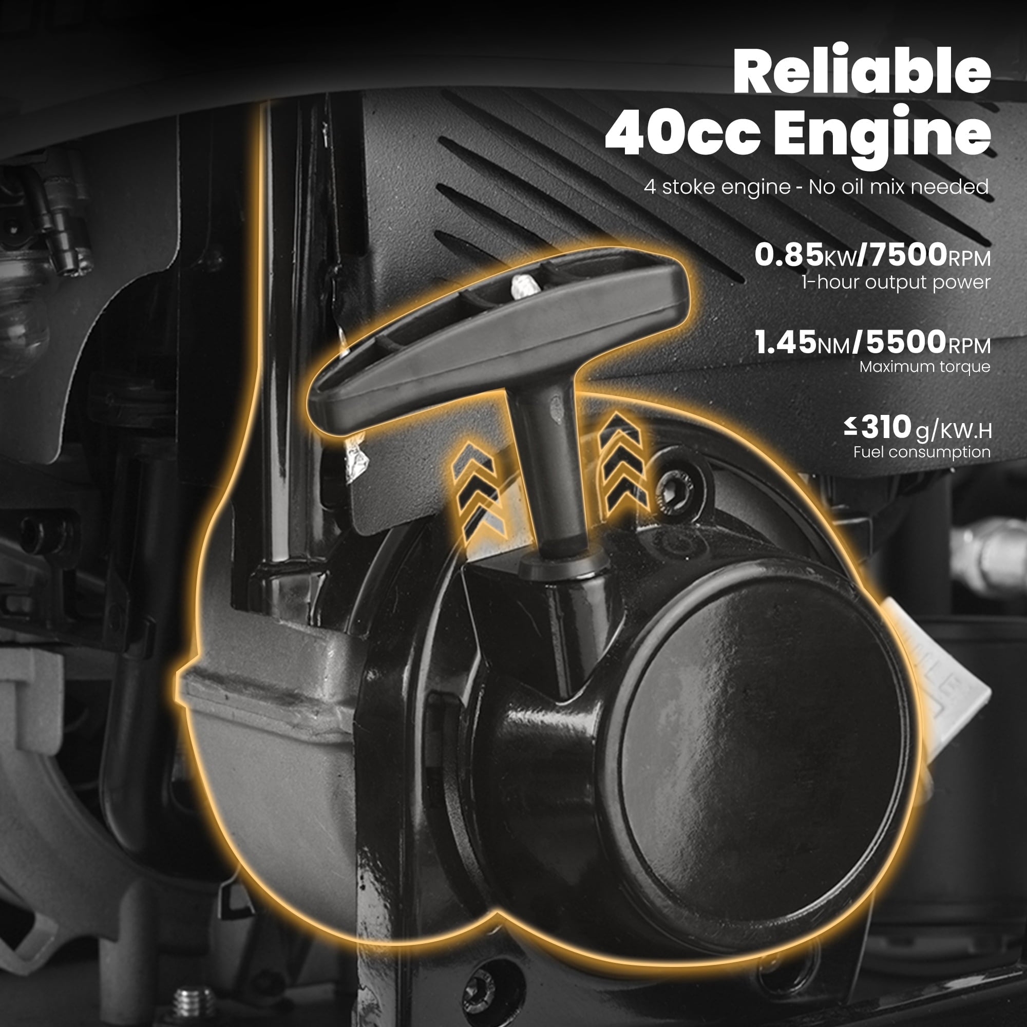 QEASET 40 cc Trail Blazer Ride-On Buggy – Dual-Speed Off-Roader, Key-Lock Safe, 10-15.5mph, Red