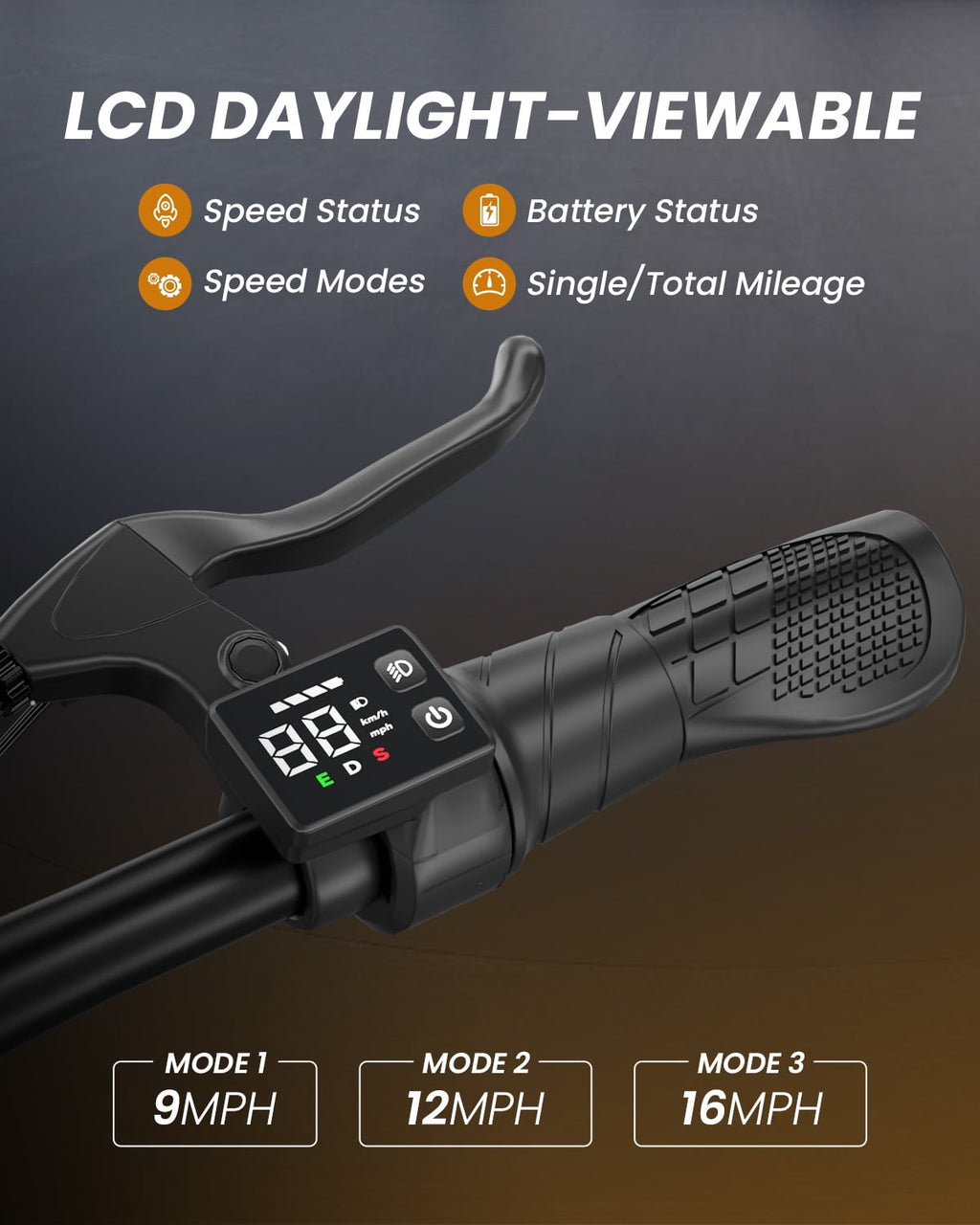 MIHOVER 450W Electric Scooter with Seat, Commuter Electric Scooter for Adult with Basket & Free Phone Holder & Steel Cable Lock & Inner Tube- up to 21 Miles 15.5MPH-Black