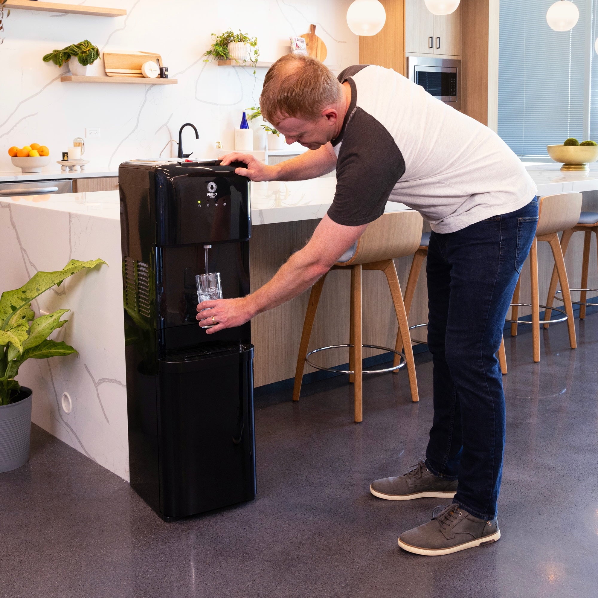 Primo Water® Black Bottom Load Classic Hot and Cold  2 Temp Water Dispenser with High Dispensing Area