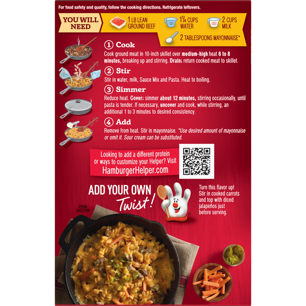 Hamburger Helper Cheesy Ranch Burger, 5.5 oz Box