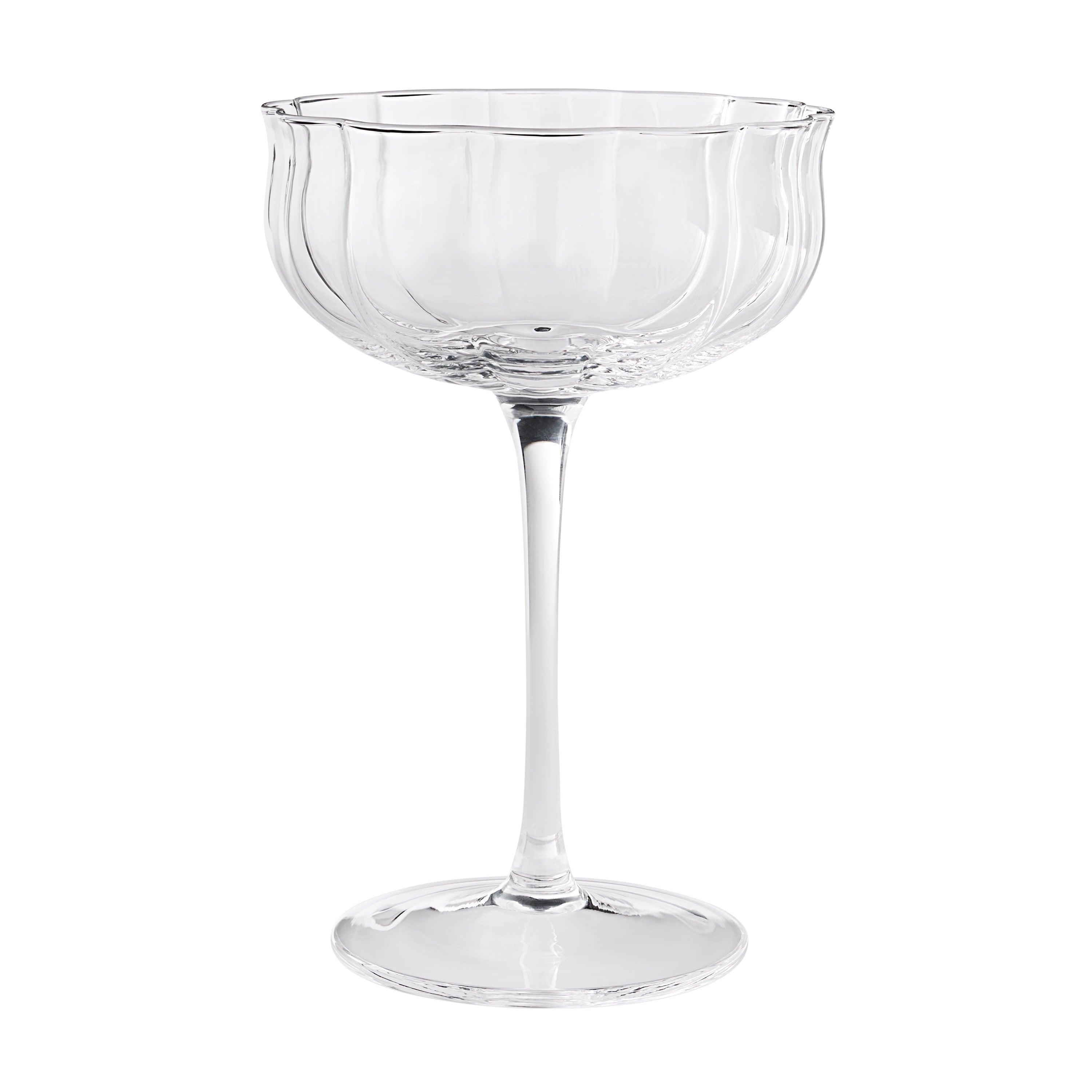 The Pioneer Woman Colette 8-Ounce Scalloped Cocktail Glasses, Clear, Set of 4