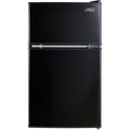 Arctic King 3.2 Cu ft Two Door Mini Fridge with Freezer, Stainless Steel, E-Star