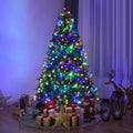 Costway 6Ft Pre-Lit Artificial Christmas Tree Hinged 350 LED Lights