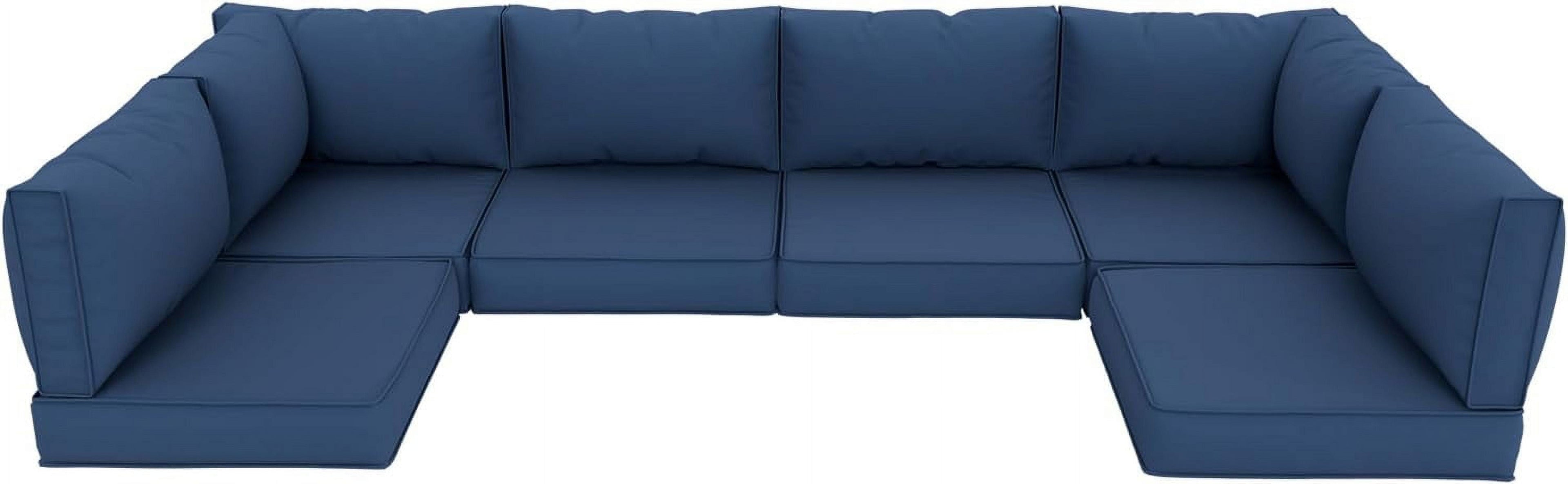 7 Pieces Patio Conversation Set, Outdoor Sectional PE Rattan Wicker Furniture Seat,Dark Gray