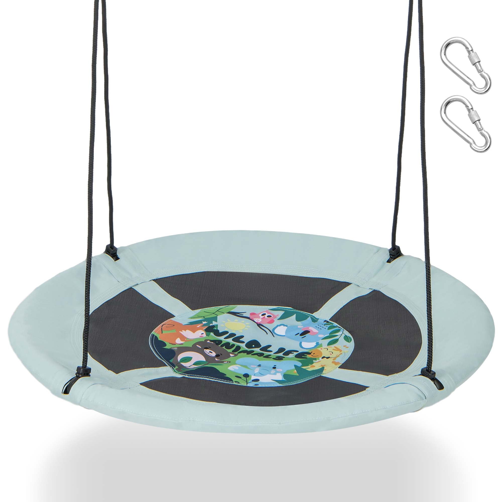 Goplus 40'' Flying Saucer Tree Swing Indoor Outdoor Play Set Swing for Kids Colorful