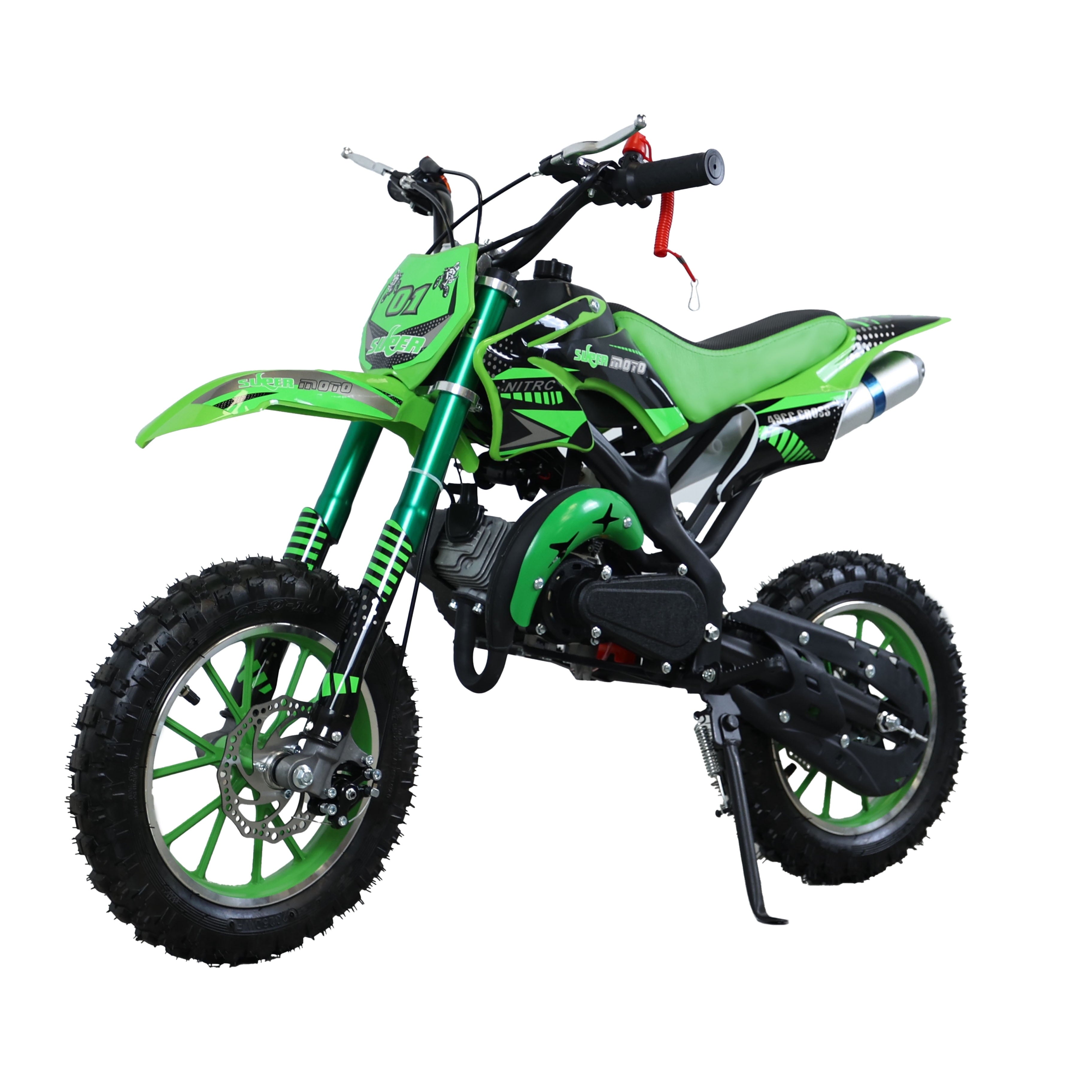 Gpower Gasoline 49cc Dirt Bike for Kids 6-15,2-Stroke Gas Power Mini Dirt Bike,1-Seater,Black