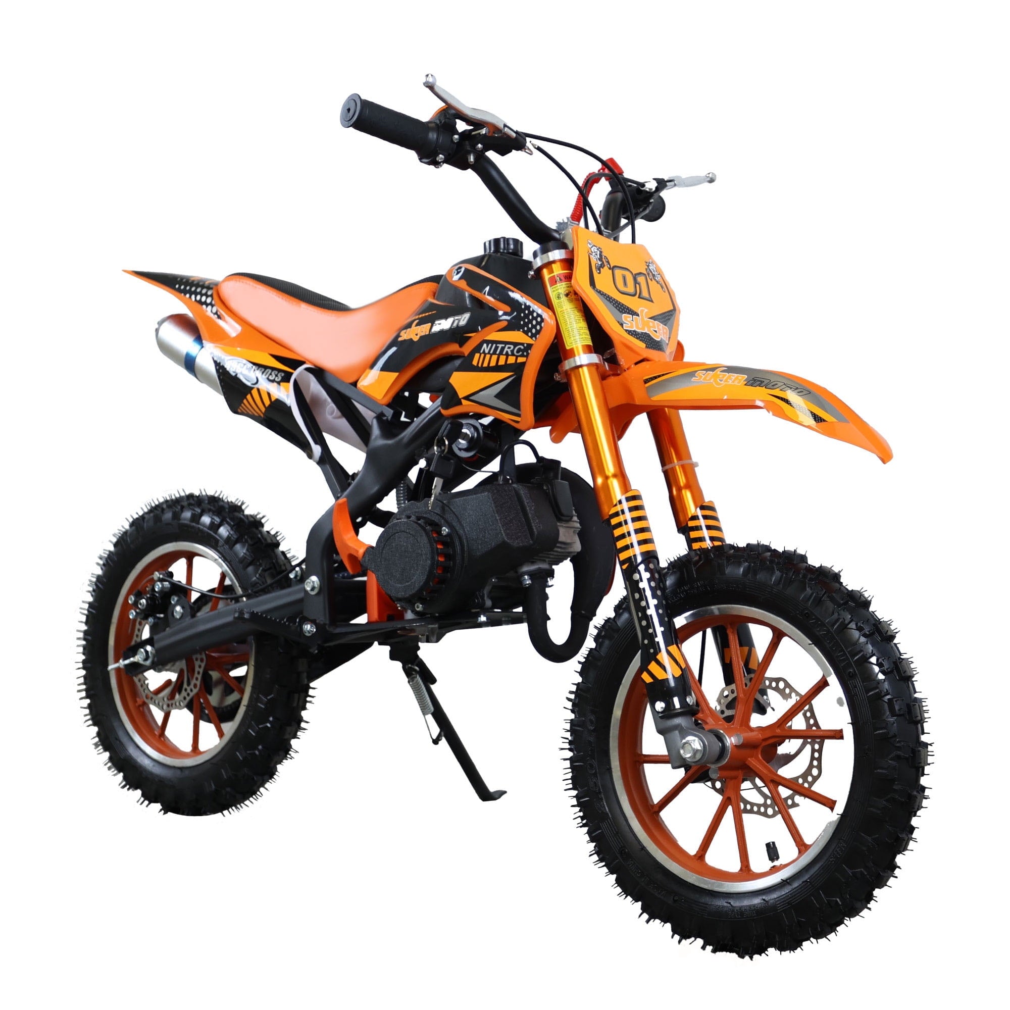 Gpower Gasoline 49cc Dirt Bike for Kids 6-15,2-Stroke Gas Power Mini Dirt Bike,1-Seater,Black