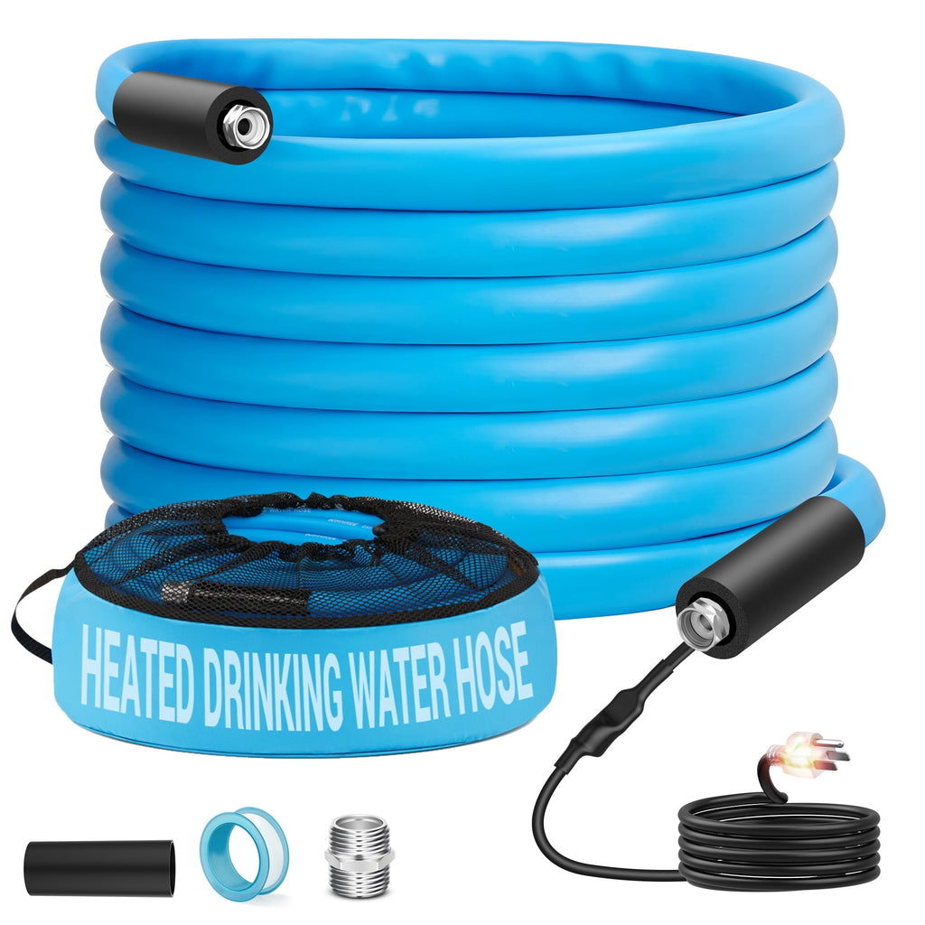 Kohree 25 FT Heated Water Hose with Storage Bag for RV,Drinking Water Hose Antifreeze to -40℉for Trailer,Truck,Garden