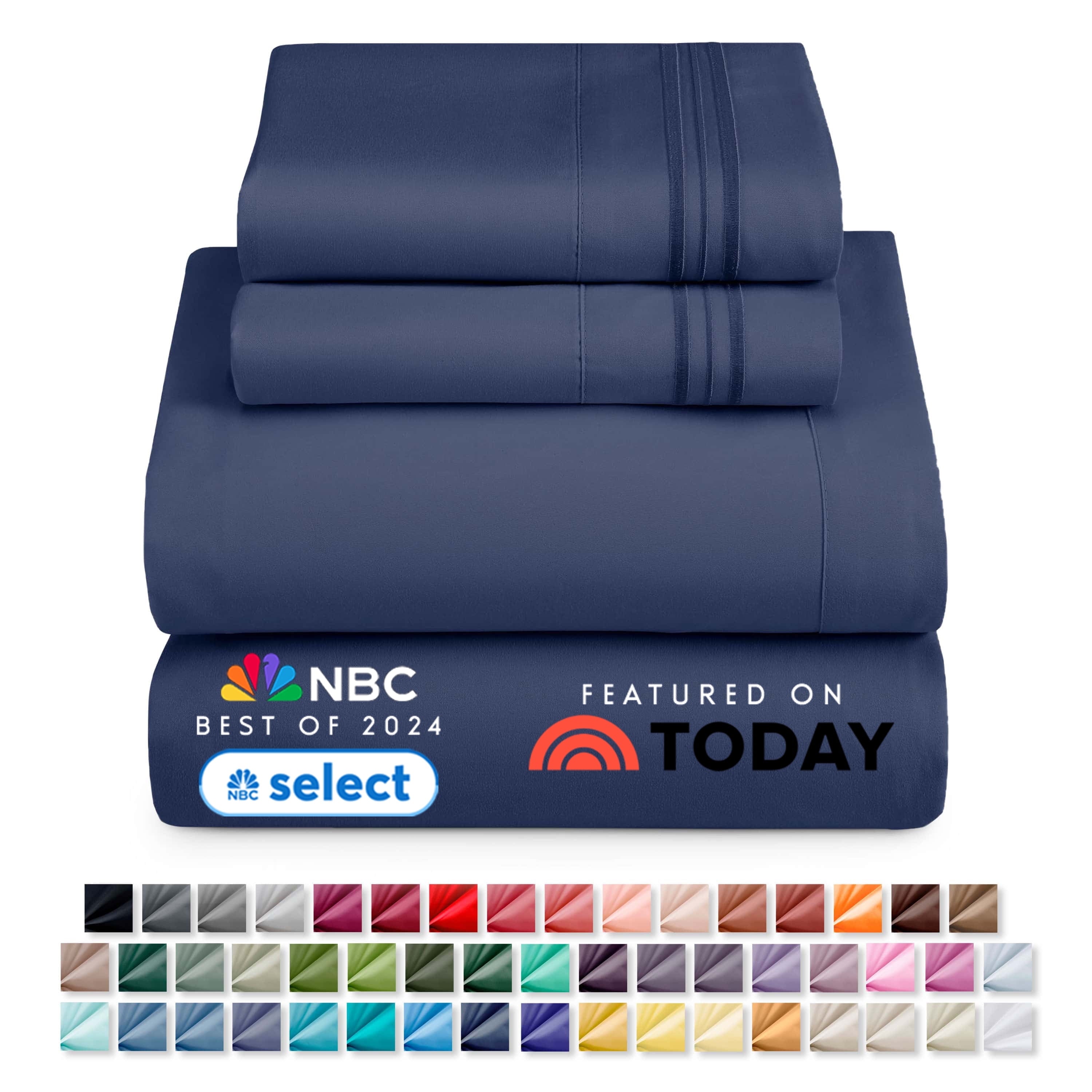 Nestl Queen Sheets Set, 1800 Series 4 Piece Deep Pocket Queen Sheets, Luxury Soft Microfiber Gray Bed Sheets Set