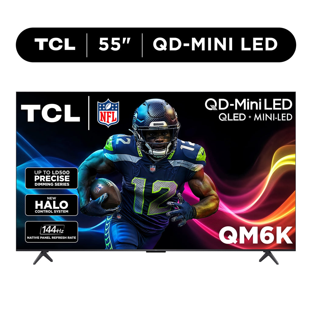 TCL 55" QM6K Series QD-Mini LED QLED 4K UHD Smart TV with Google TV (NEW 2025) 55QM6K