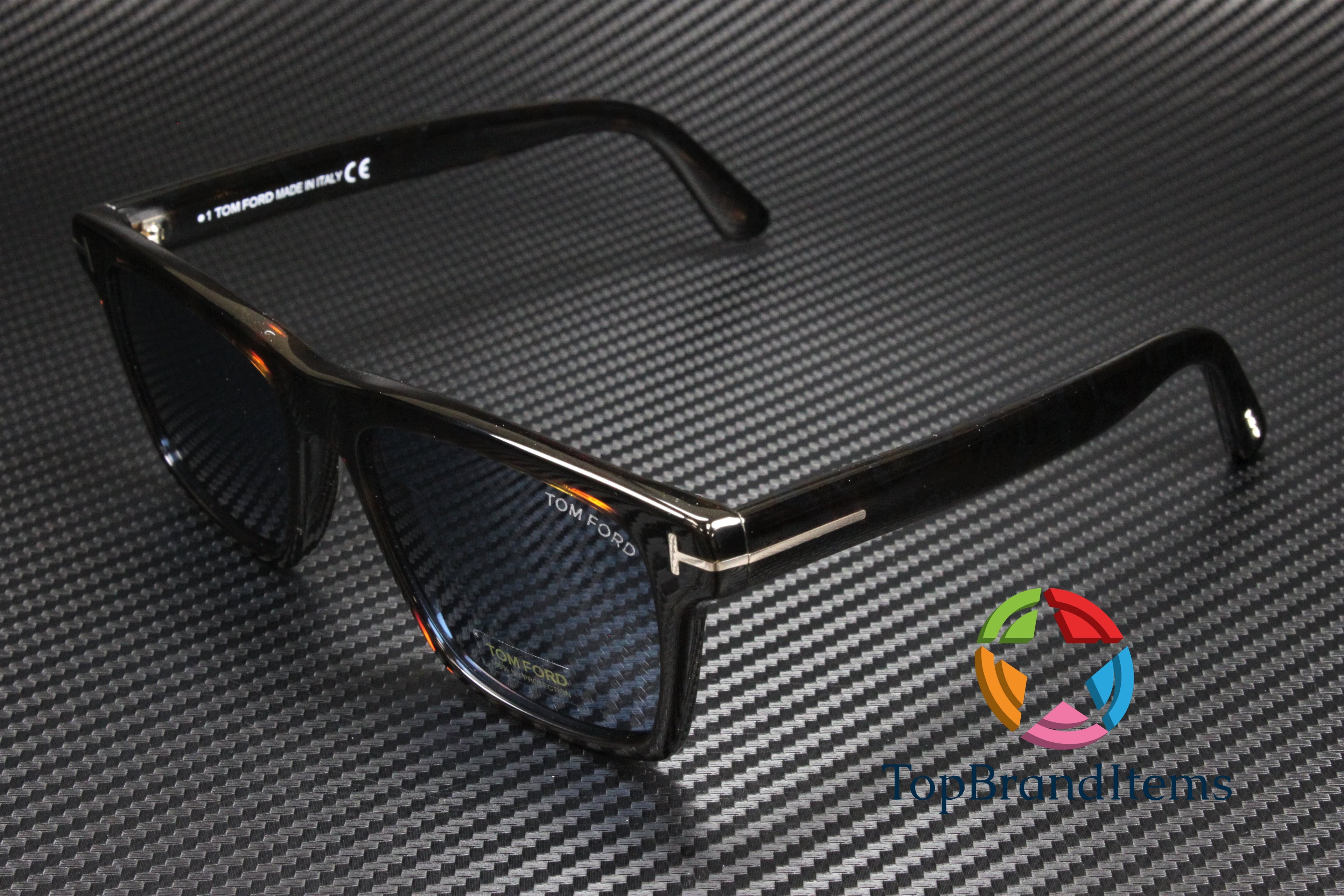 Tom Ford Buckley Smoke Square Men's Sunglasses FT0906-N 01A 56