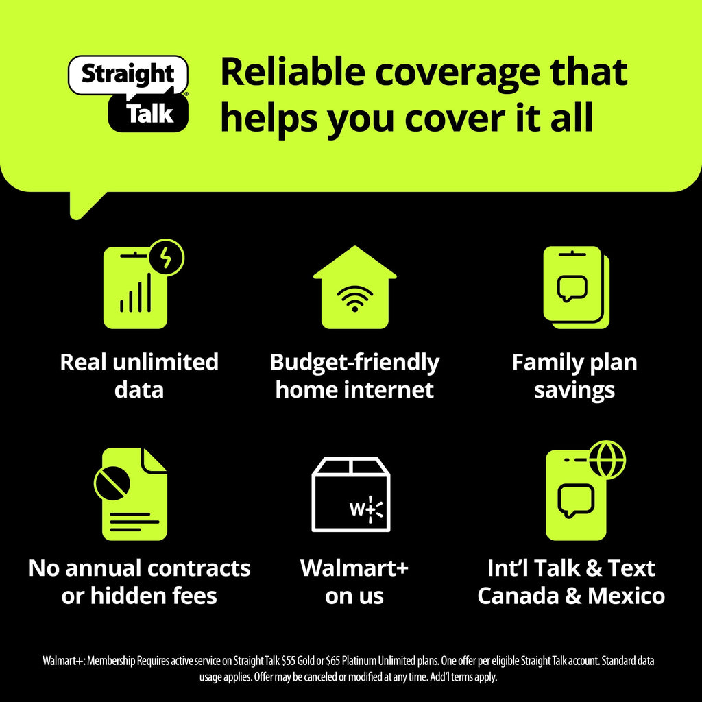 Straight Talk Samsung Galaxy A26, 5G, 128GB, Black - Prepaid Smartphone [Locked to Straight Talk]