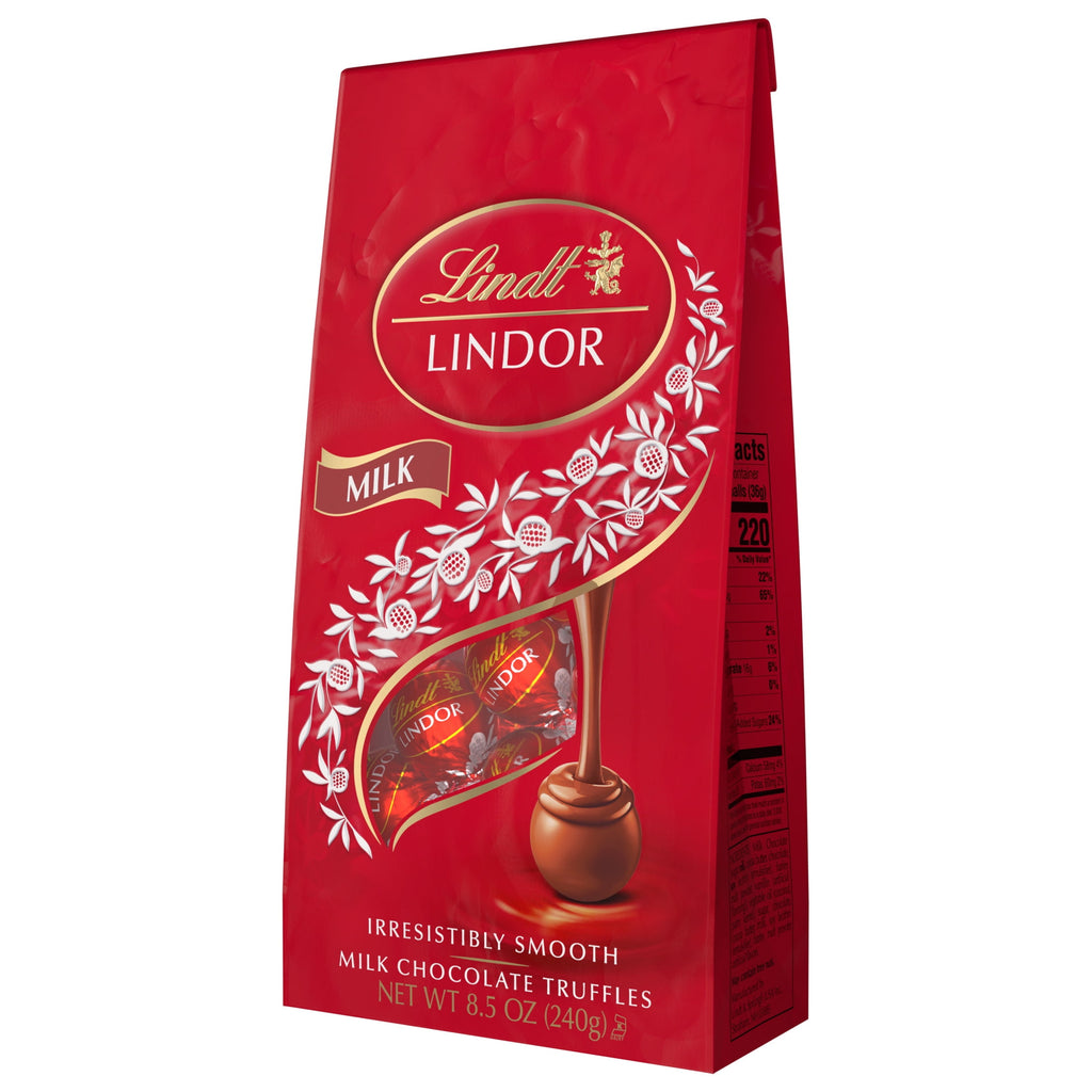 Lindt Lindor Milk Chocolate Candy Truffles, 8.5 oz. Bag