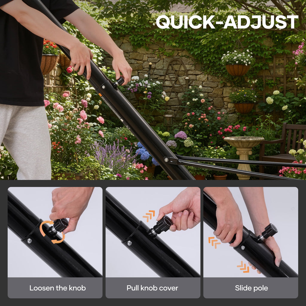 MaxKare 44In Basketball Hoop 7.5 ft to 10 ft Height Upgrade Large Base Portable Basketball Goal System with Quick Adjustment for Full Range of Players Indoor Outdoor Use