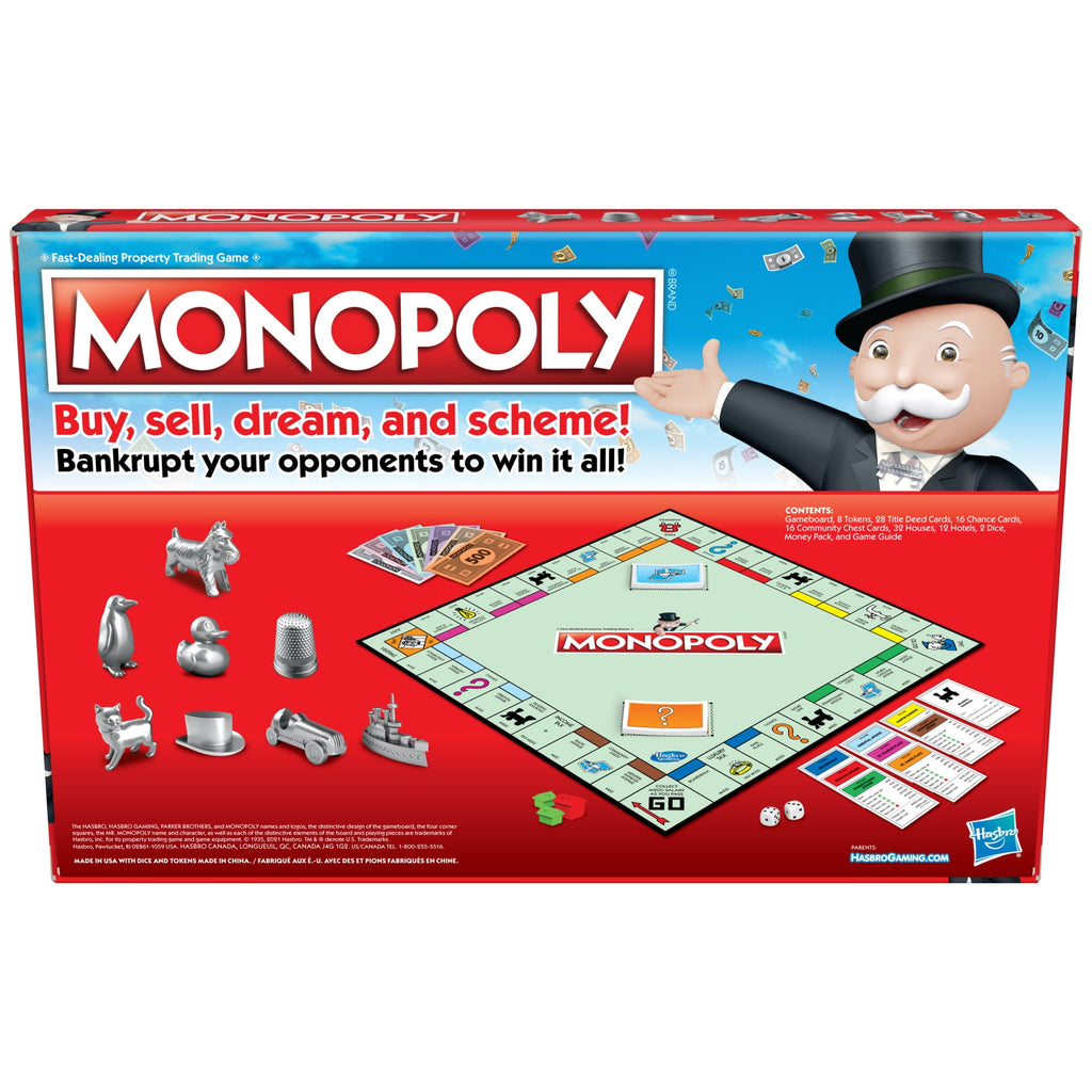 Monopoly Board Game, Family Board Game for 2 to 6 Players