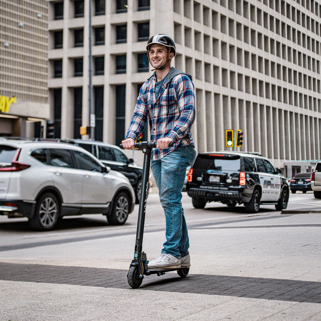 GOTRAX G2Plus Foldable Electric Scooter for Adult Teens Age of 8+ with 6" Tires, 200W 12mph, Gray