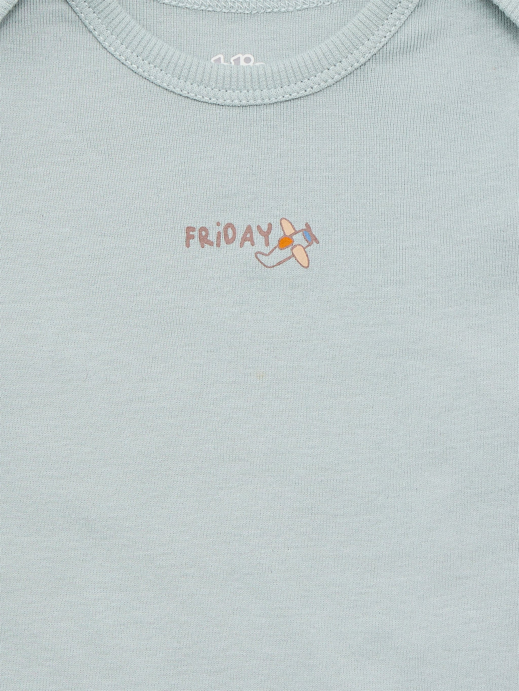 Bliss by Garanimals Baby Boys or Girls Cotton Days of the Week Bodysuits Set, 7-Piece, Sizes 0M-18M