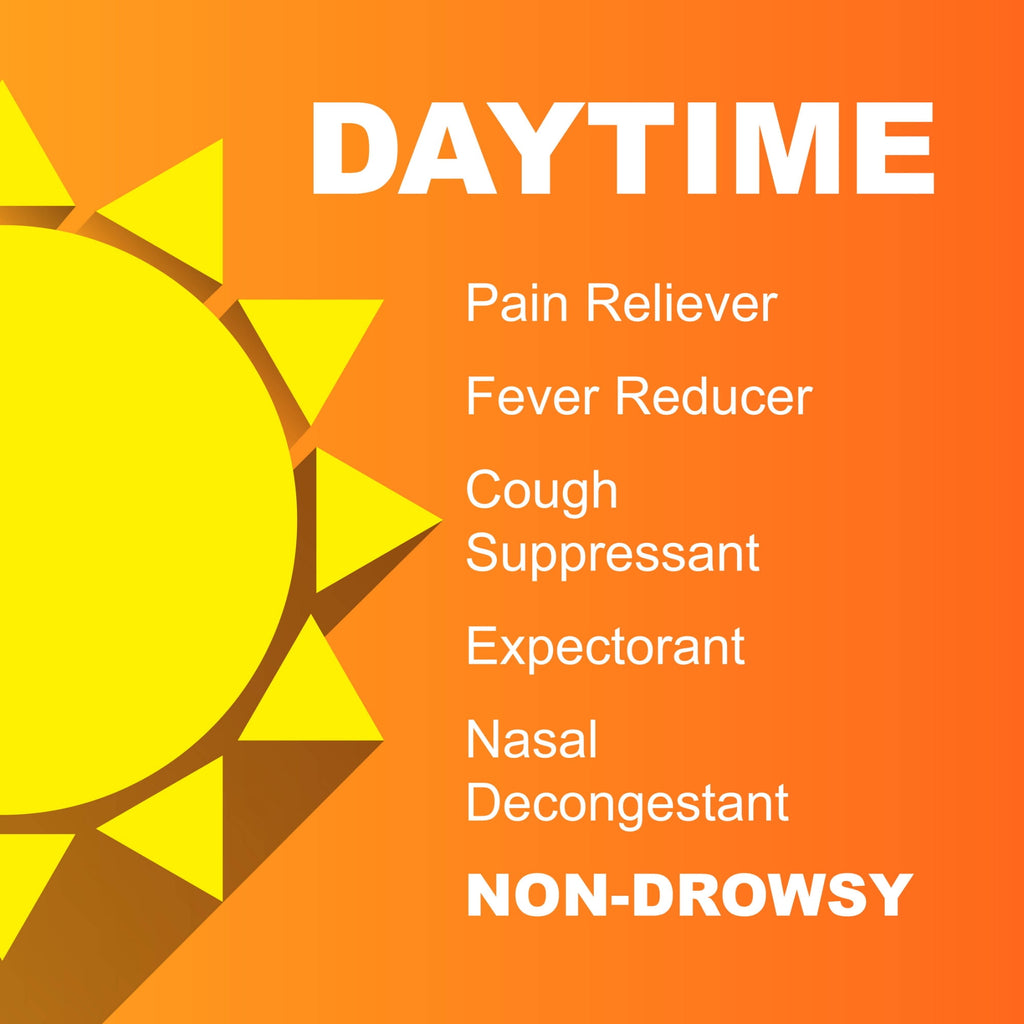 Equate Daytime Severe Cold & Flu Relief, Maximum Strength Liquid Cold Medicine, Non-Drowsy