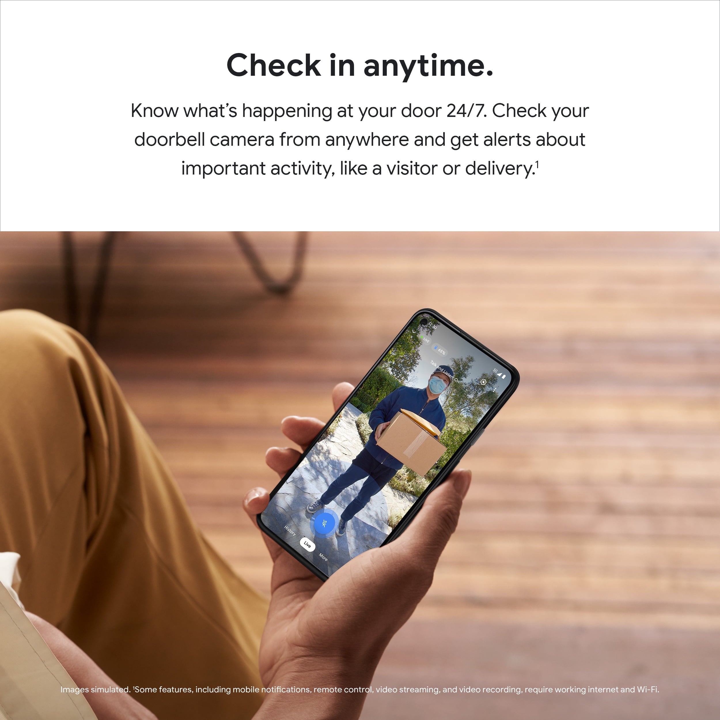 Google Nest Doorbell (Battery) (Linen)