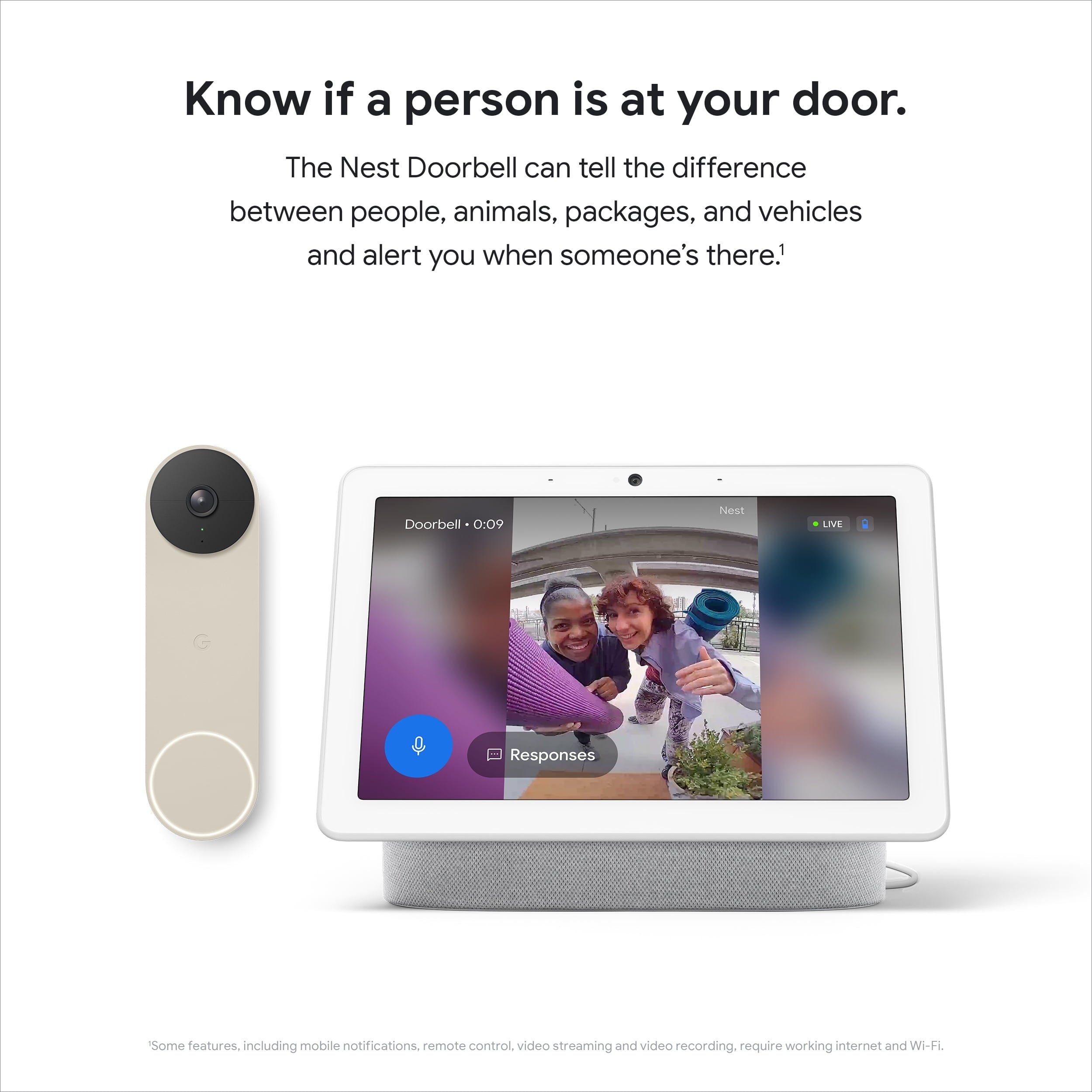 Google Nest Doorbell (Battery) (Linen)