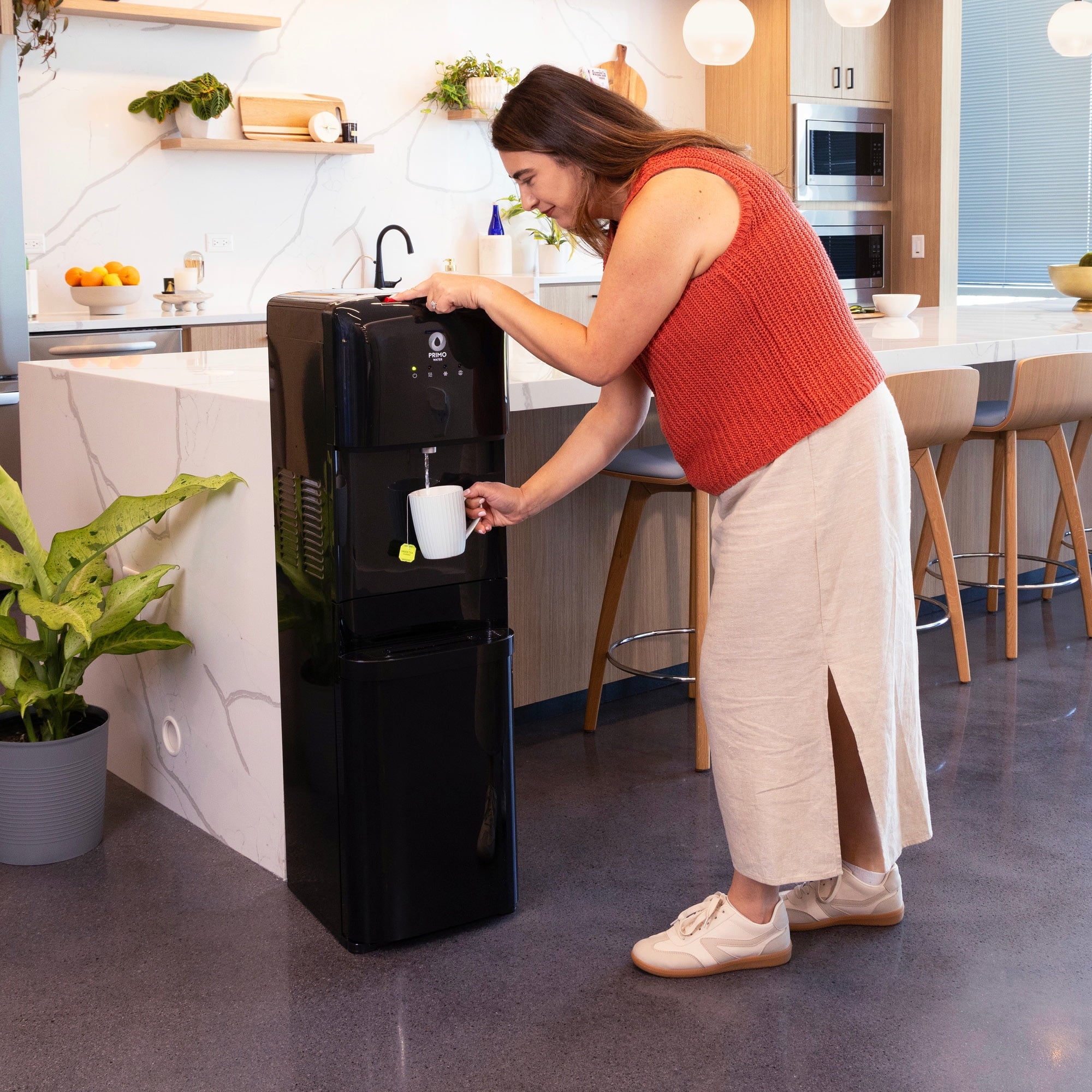 Primo Water® Black Bottom Load Classic Hot and Cold  2 Temp Water Dispenser with High Dispensing Area