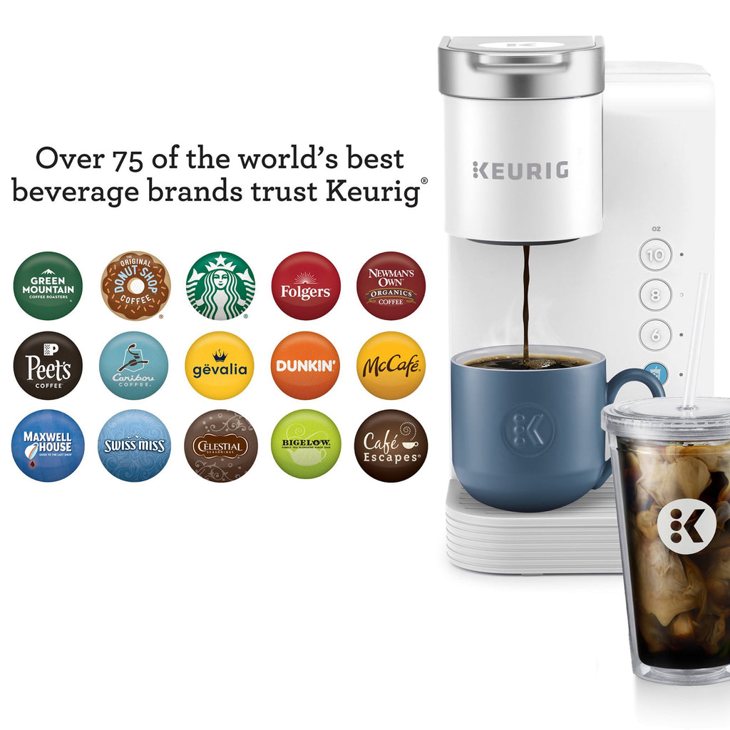 Keurig K-Express Essentials Plus, Iced and Hot Single-Serve K-Cup Pod Coffee Maker, White