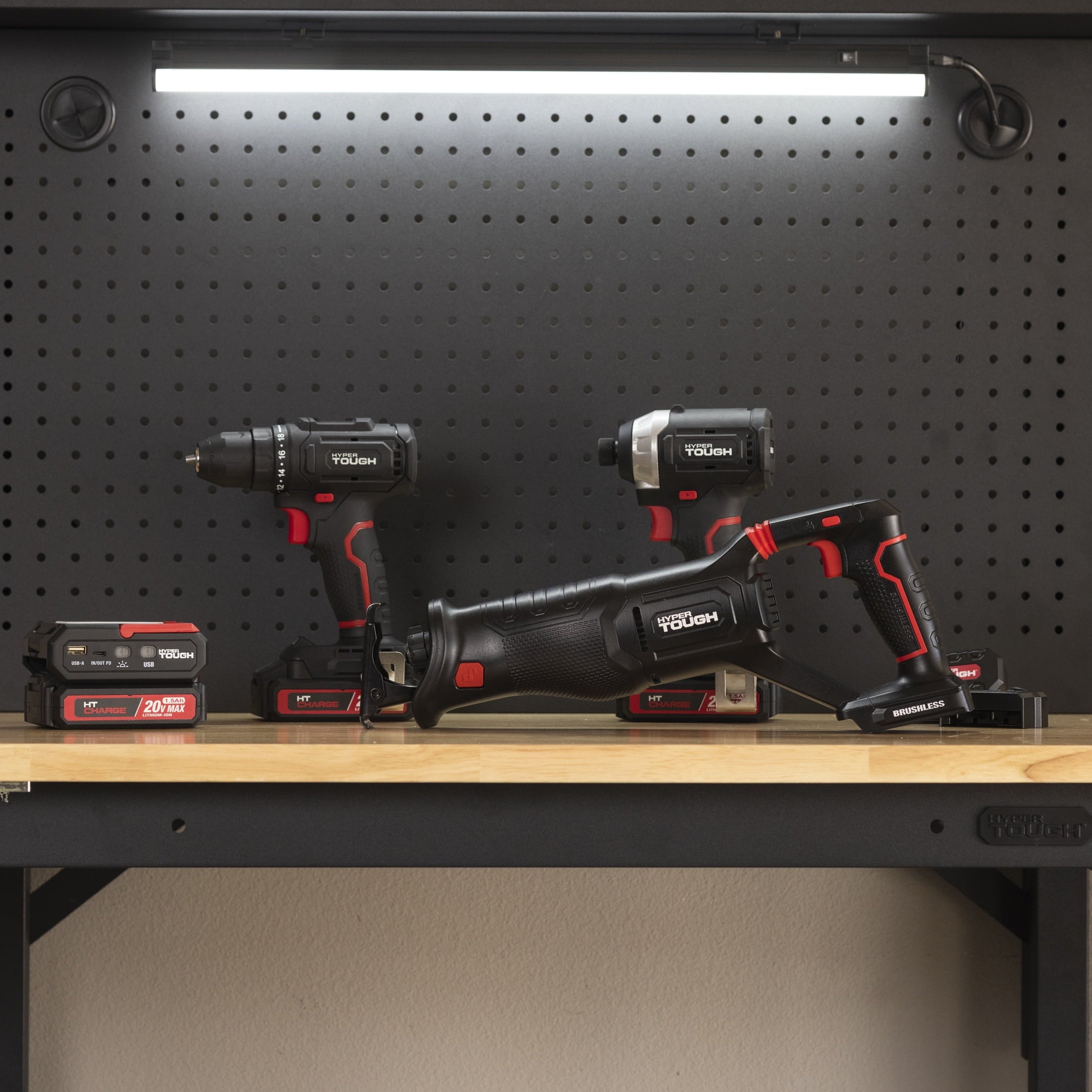 Hyper Tough 20V Brushless 4-Tool Combo Kit