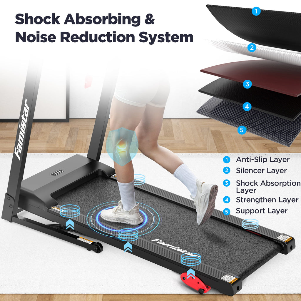 Treadmill for Home, Portable Folding Electric Exercise Treadmill with Adjustable Incline, APP Control, 64 Programs, 300 lb Capacity, 7.5MPH, Bluetooth Speakers, Running Walking Jogging, 12/23 Update