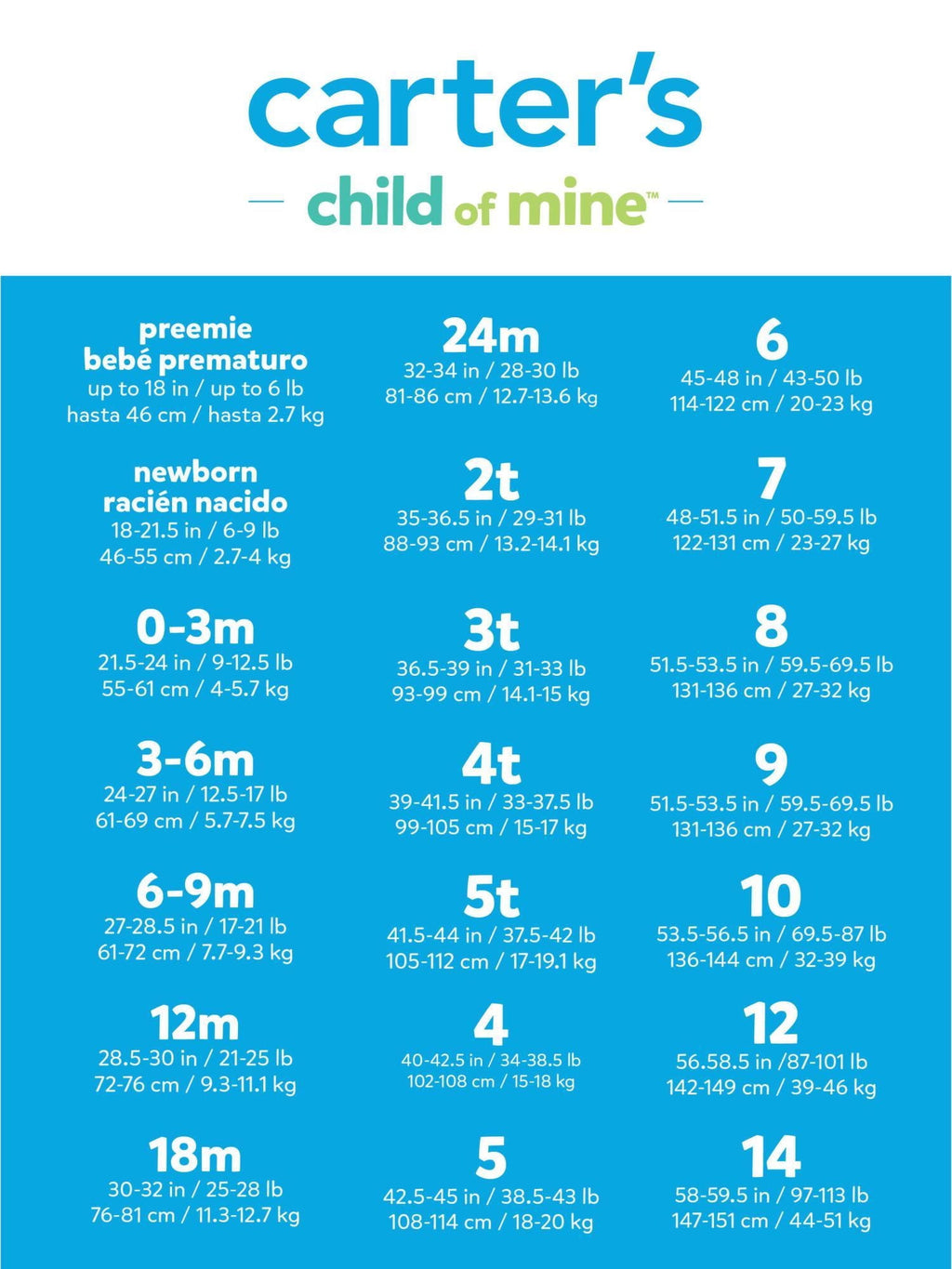 Carter's Child of Mine Toddler Boys or Girls Long Sleeve Top and Pants Pajama Set, 2-Piece, Sizes 12M-5T