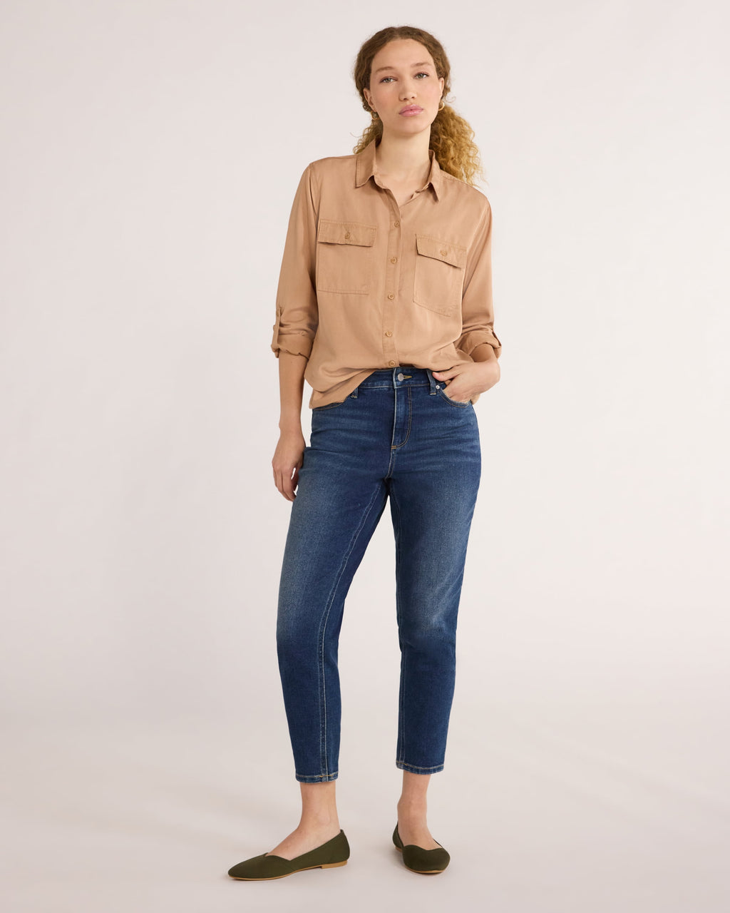 Time and Tru Women's Knit Ballet Flats