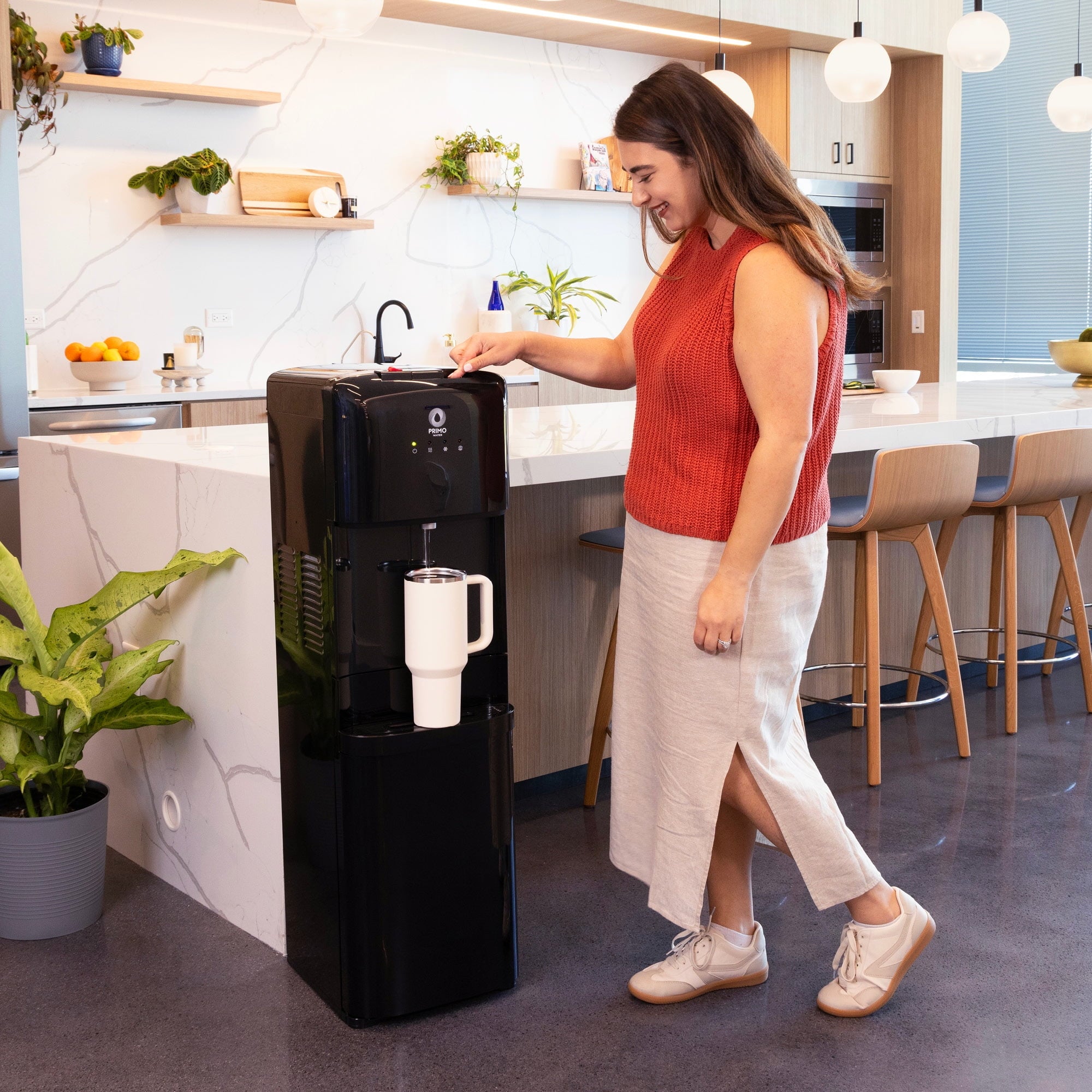 Primo Water® Black Bottom Load Classic Hot and Cold  2 Temp Water Dispenser with High Dispensing Area